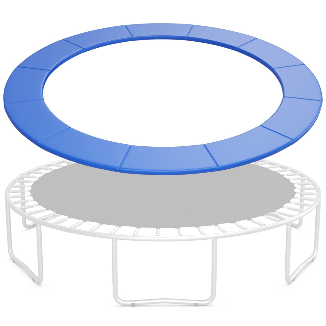 GYMAX Trampoline Spring Cover, 8/10/12/14/15/16FT Trampoline Replacement Safety Pad, Waterproof & Tear-Resistant All-Weather Trampoline Accessories
