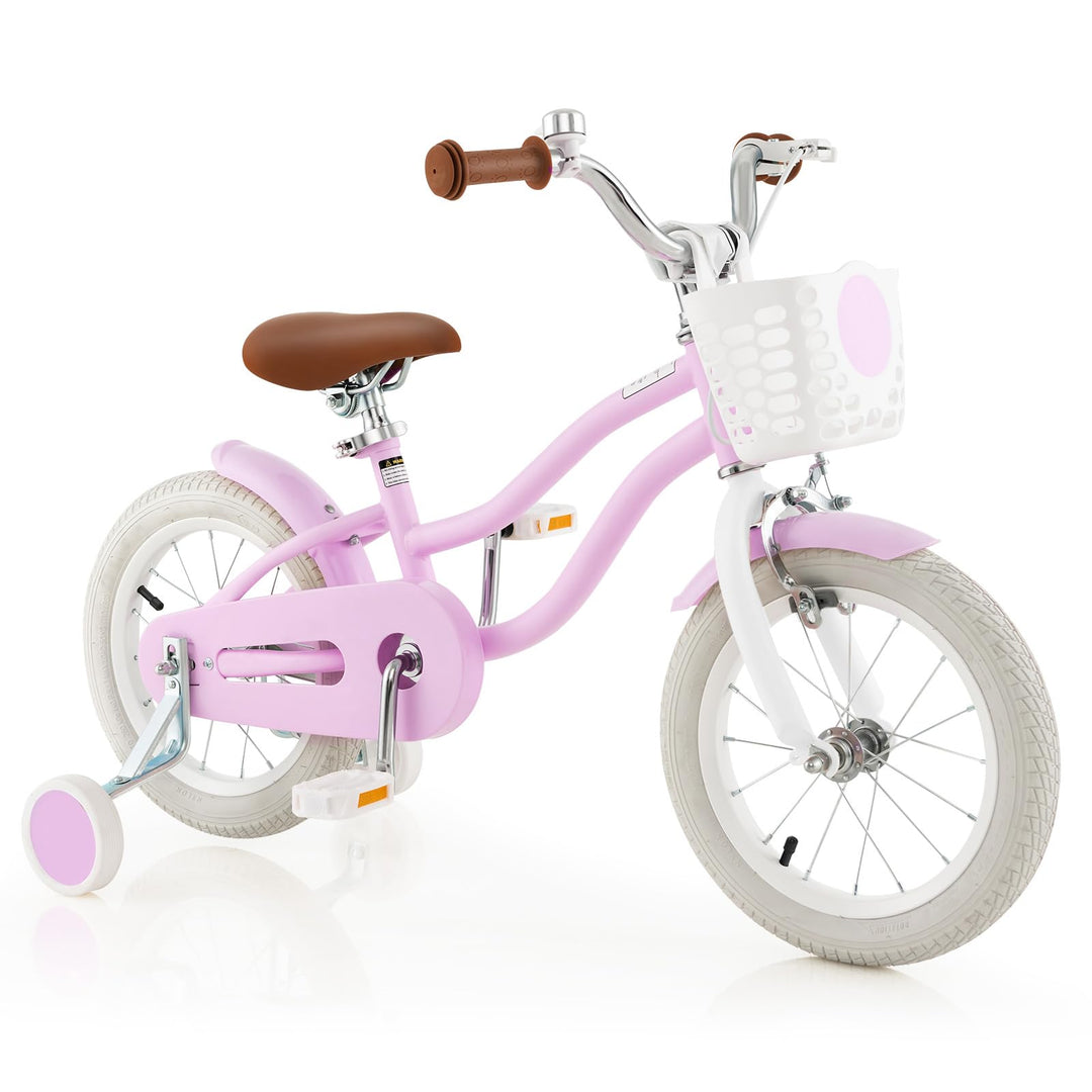 GYMAX Kids Bike for Boys & Girls Aged 3-8 Years, 14/16/18 Inches Children Bicycle w/Training Wheels
