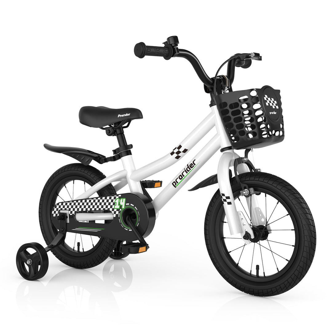 GYMAX 14”/16"/18" Kids Bike for 3-5/4-7/4-8 Years, Childrens Bicycle w/Removable Training Wheels