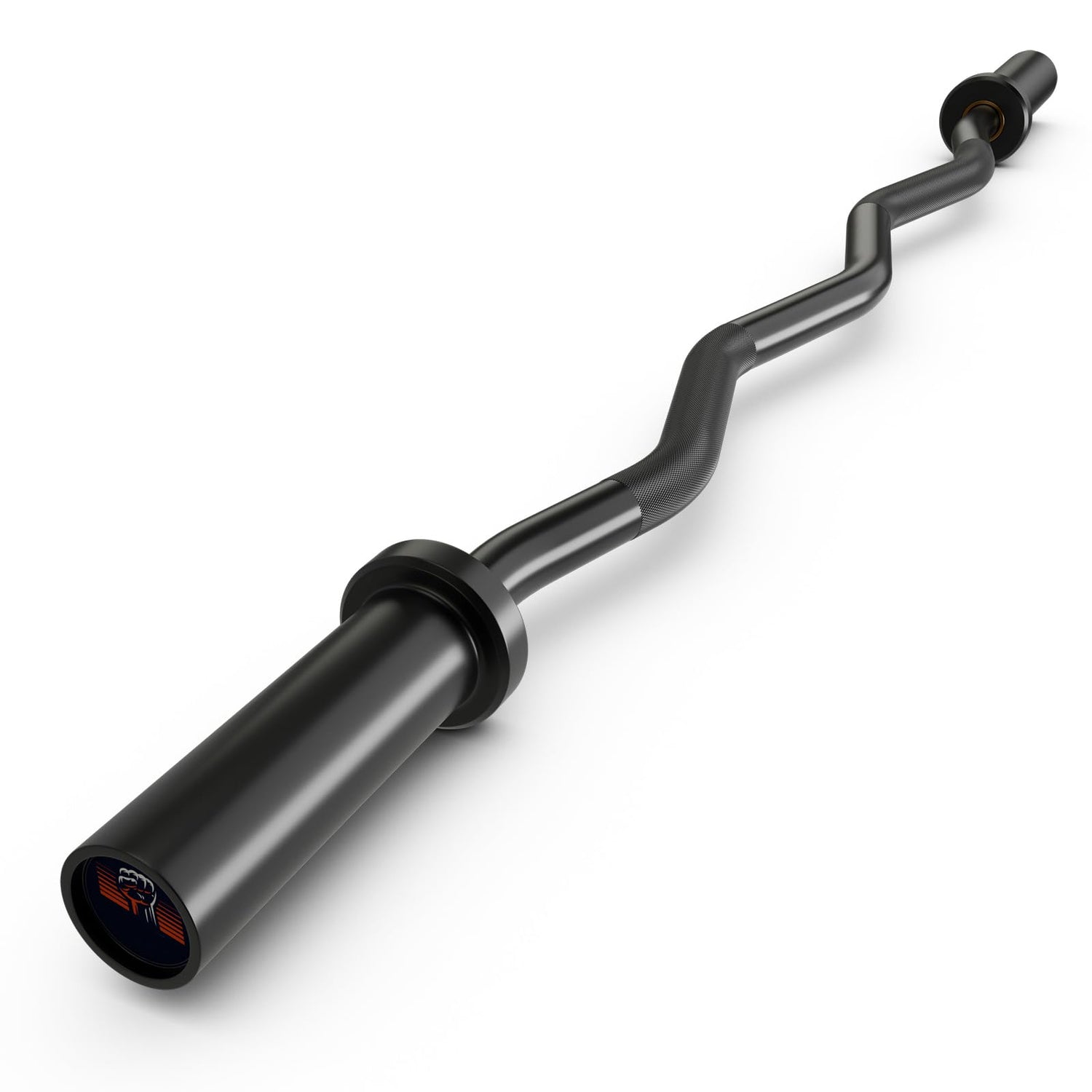 GYMAX Curl Bar 47” EZ Curl Bar with Copper Sleeve and Bearing Connection