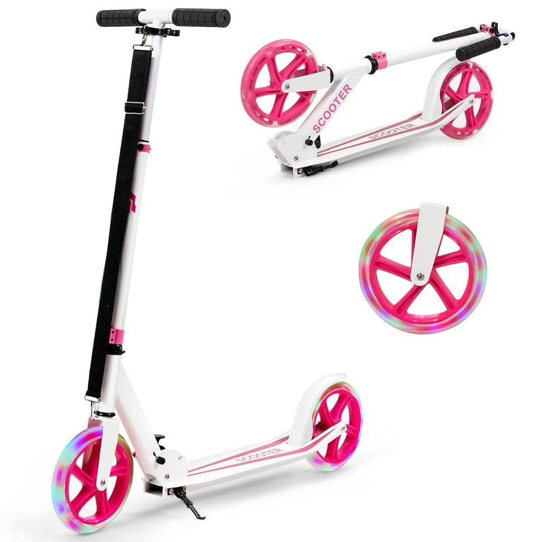 GYMAX Scooter for Adults 220LBS Folding Aluminum Scooters