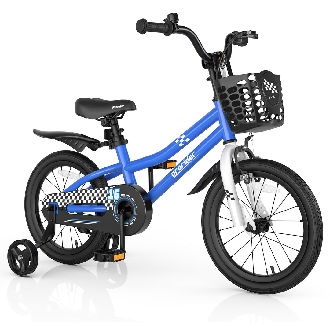 GYMAX 14”/16"/18" Kids Bike for 3-5/4-7/4-8 Years, Childrens Bicycle w/Removable Training Wheels