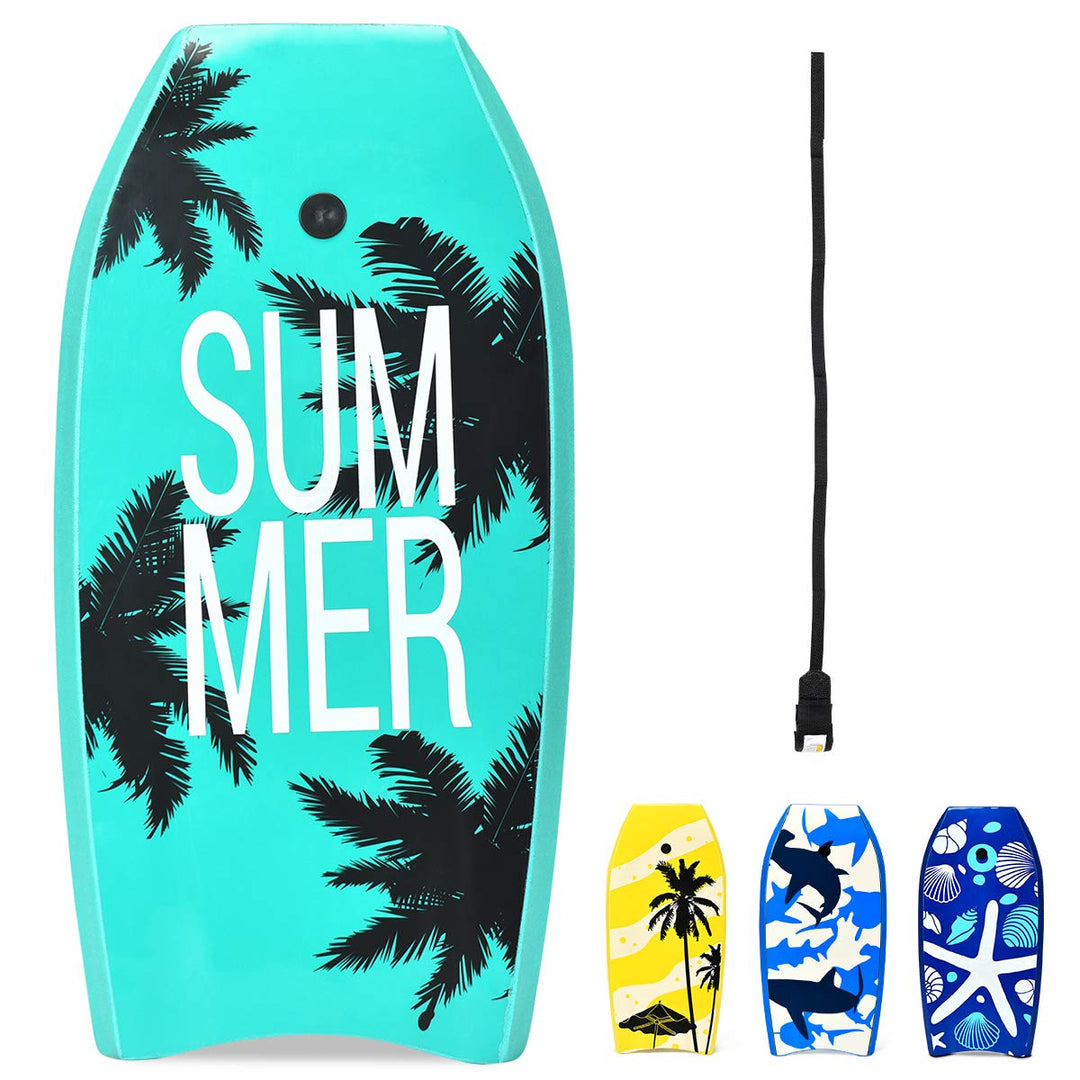 GYMAX 33"/37"/41" Body Board with EPS Foam Core Boogie Boards for Beach