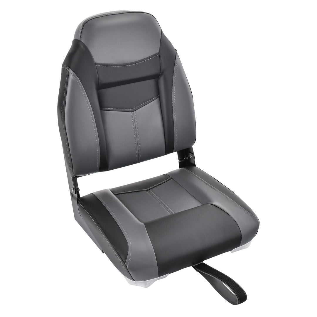 GYMAX Boat Seats, Folding High Back Boat Seats with Stainless Steel Screw Included