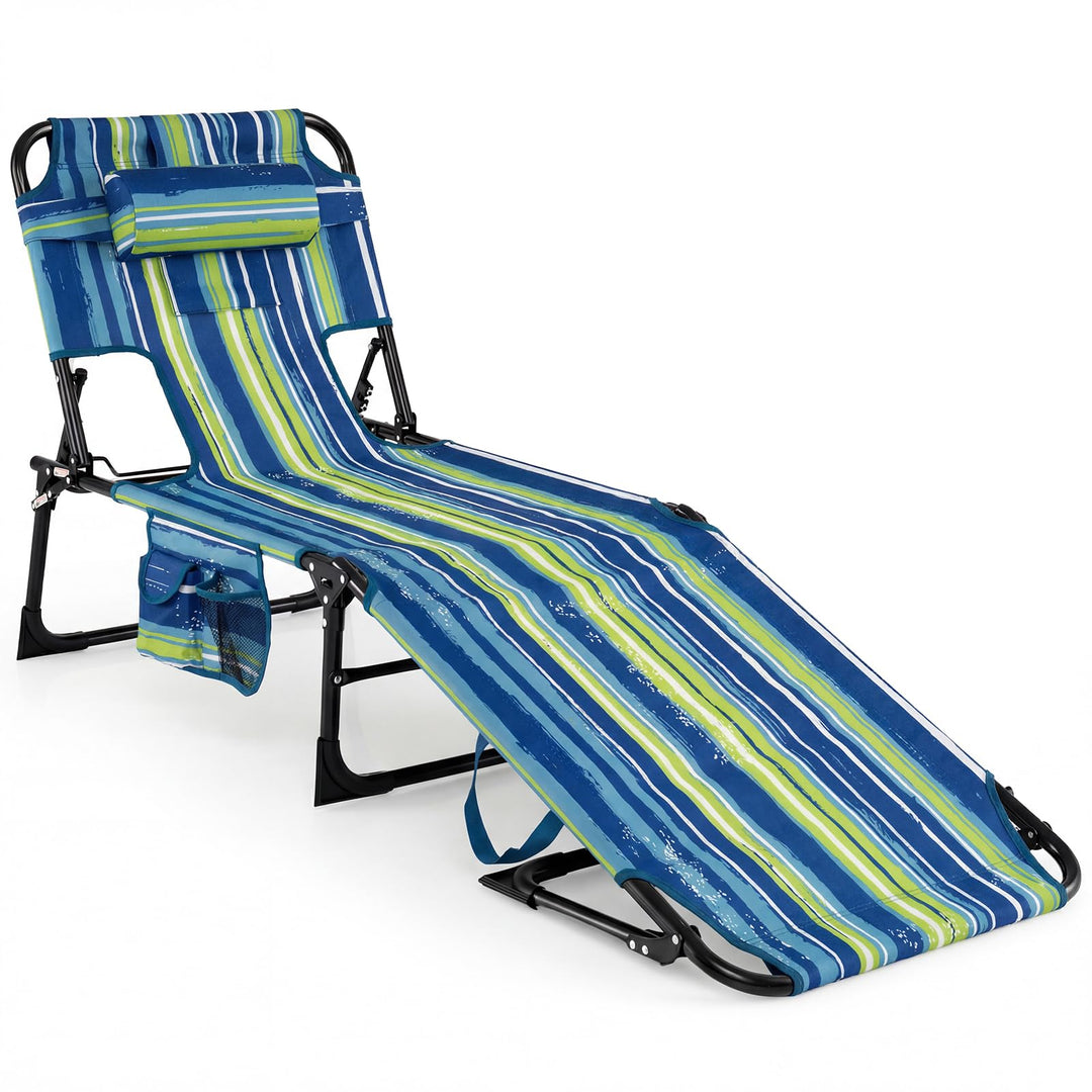 GYMAX Tanning Chair with Face Hole Sun Bathing Lounge Chairs（1/2）