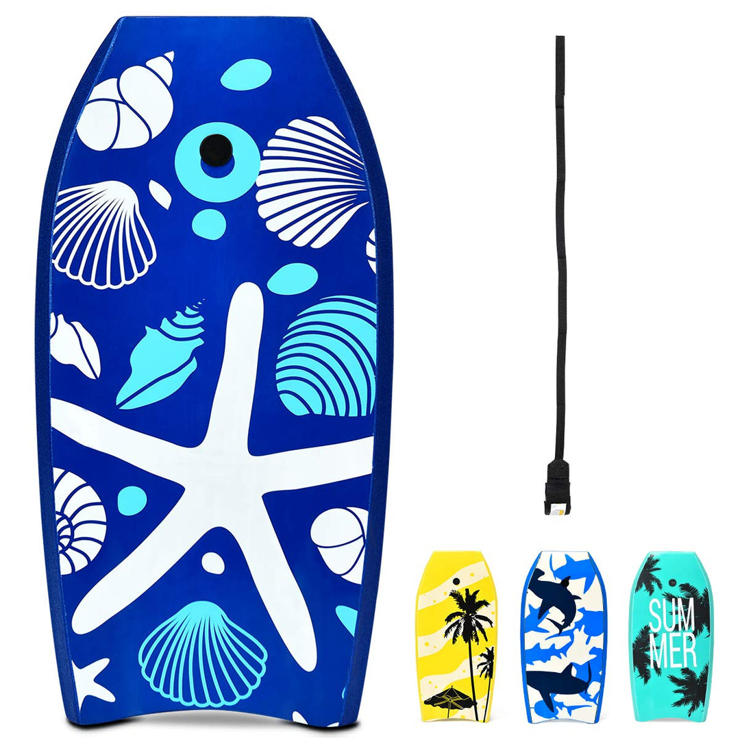 GYMAX 33"/37"/41" Body Board with EPS Foam Core Boogie Boards for Beach