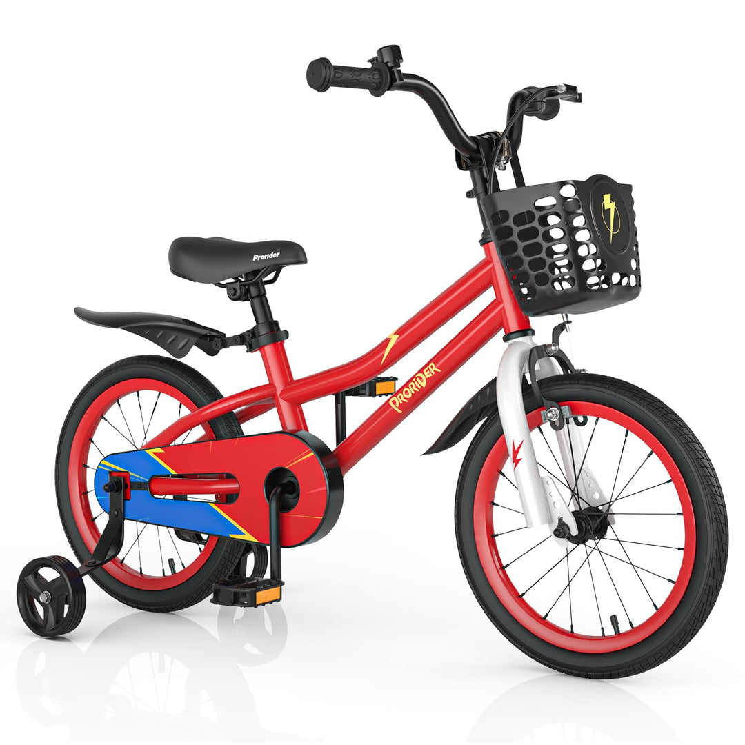 GYMAX 14”/16"/18" Kids Bike for 3-5/4-7/4-8 Years, Childrens Bicycle w/Removable Training Wheels
