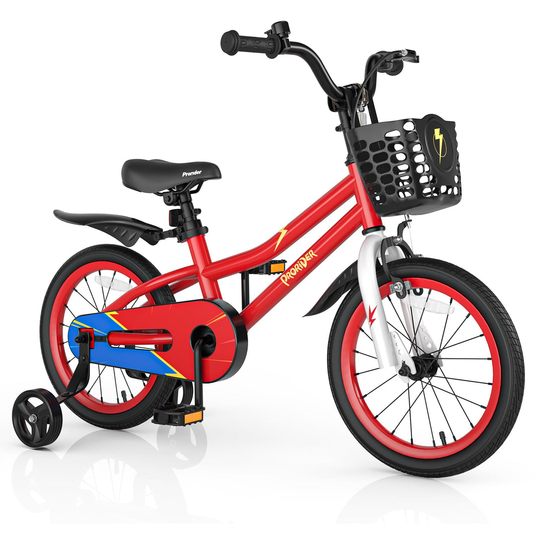GYMAX 14”/16"/18" Kids Bike for 3-5/4-7/4-8 Years, Childrens Bicycle w/Removable Training Wheels