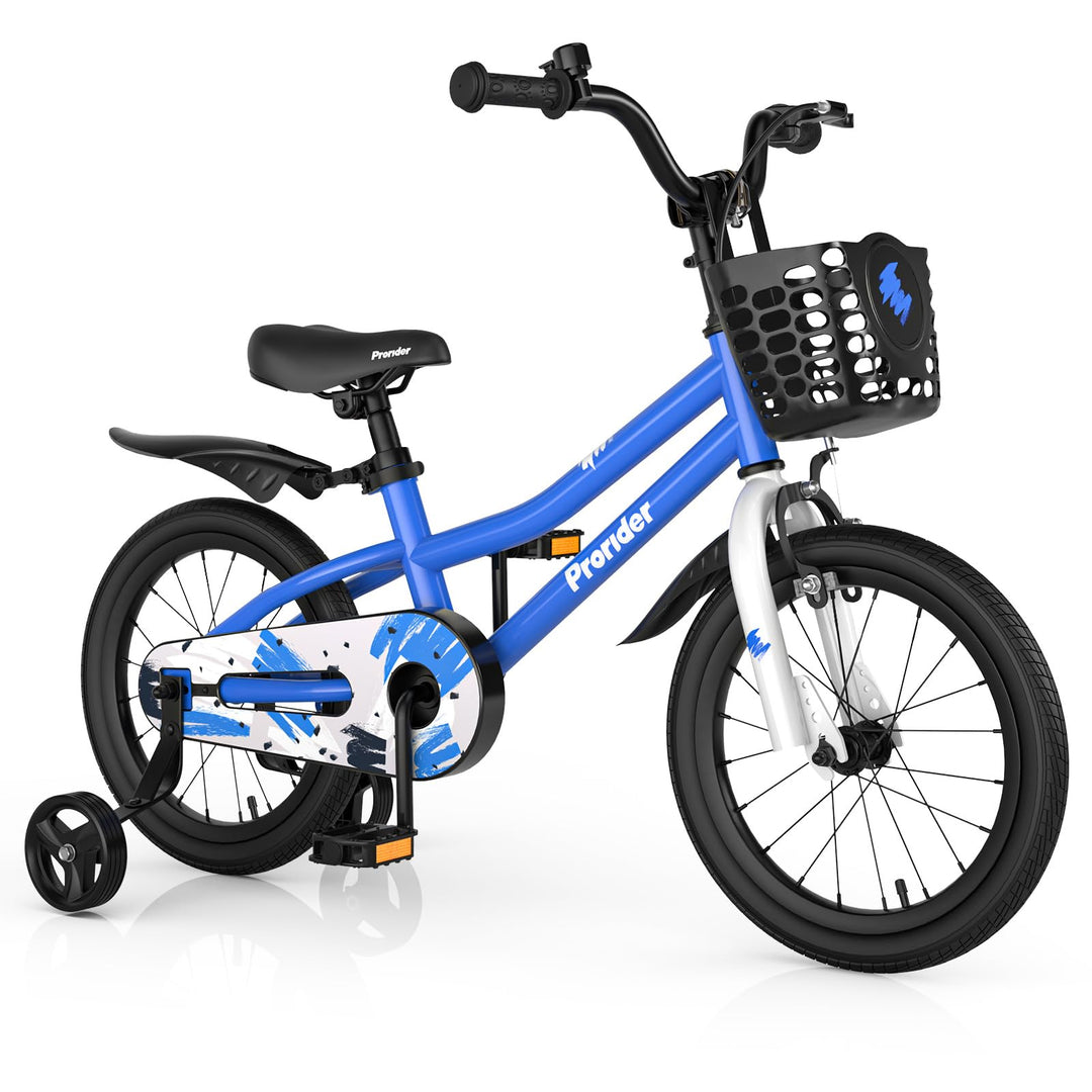 GYMAX 14”/16"/18" Kids Bike for 3-5/4-7/4-8 Years, Childrens Bicycle w/Removable Training Wheels