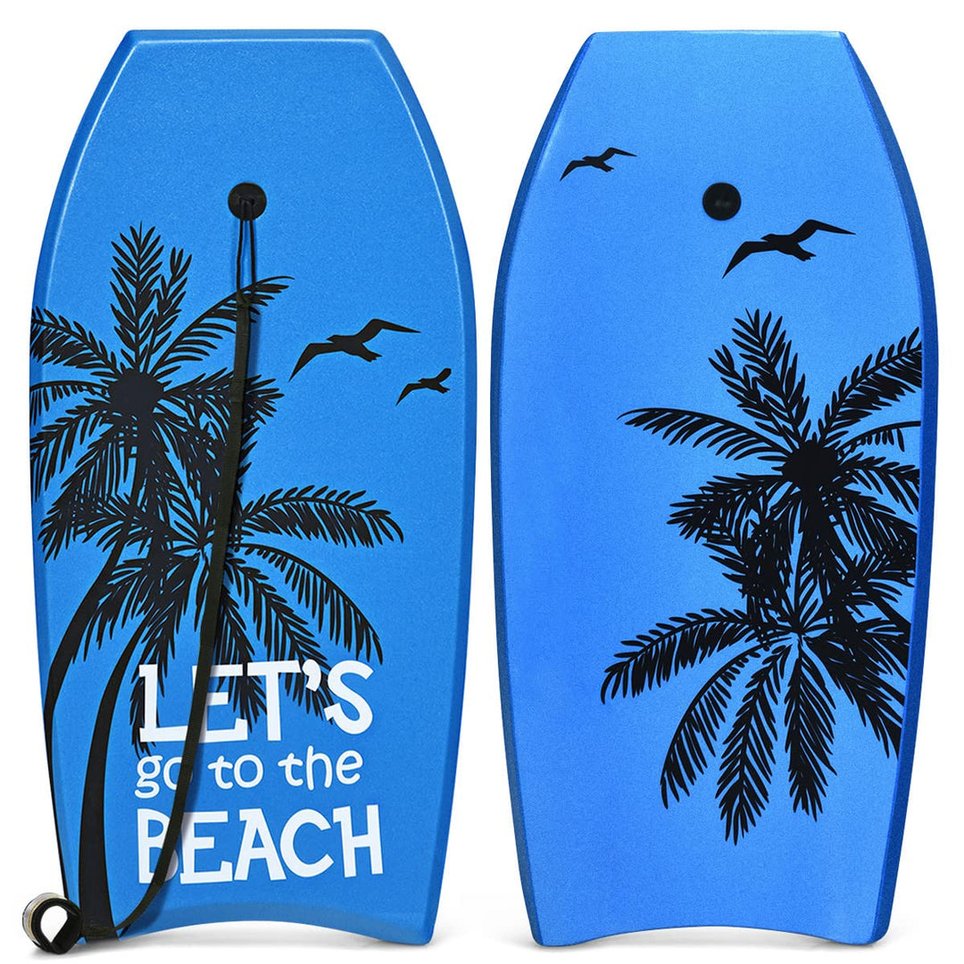 GYMAX 33"/37"/41" Body Board with EPS Foam Core Boogie Boards for Beach