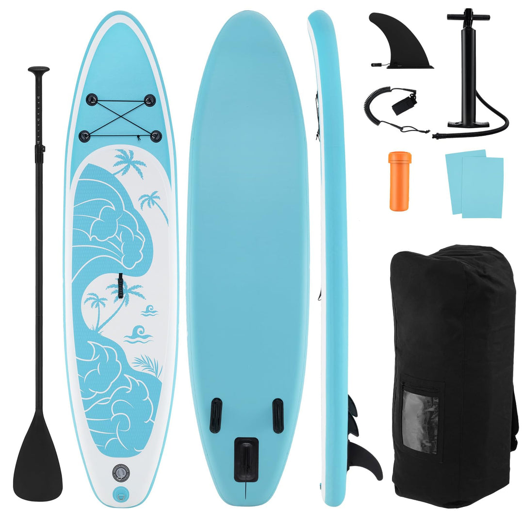 GYMAX Paddle Board, 9.8'/10'/11' x 6" Inflatable Stand Up Paddle Board with SUP Accessories