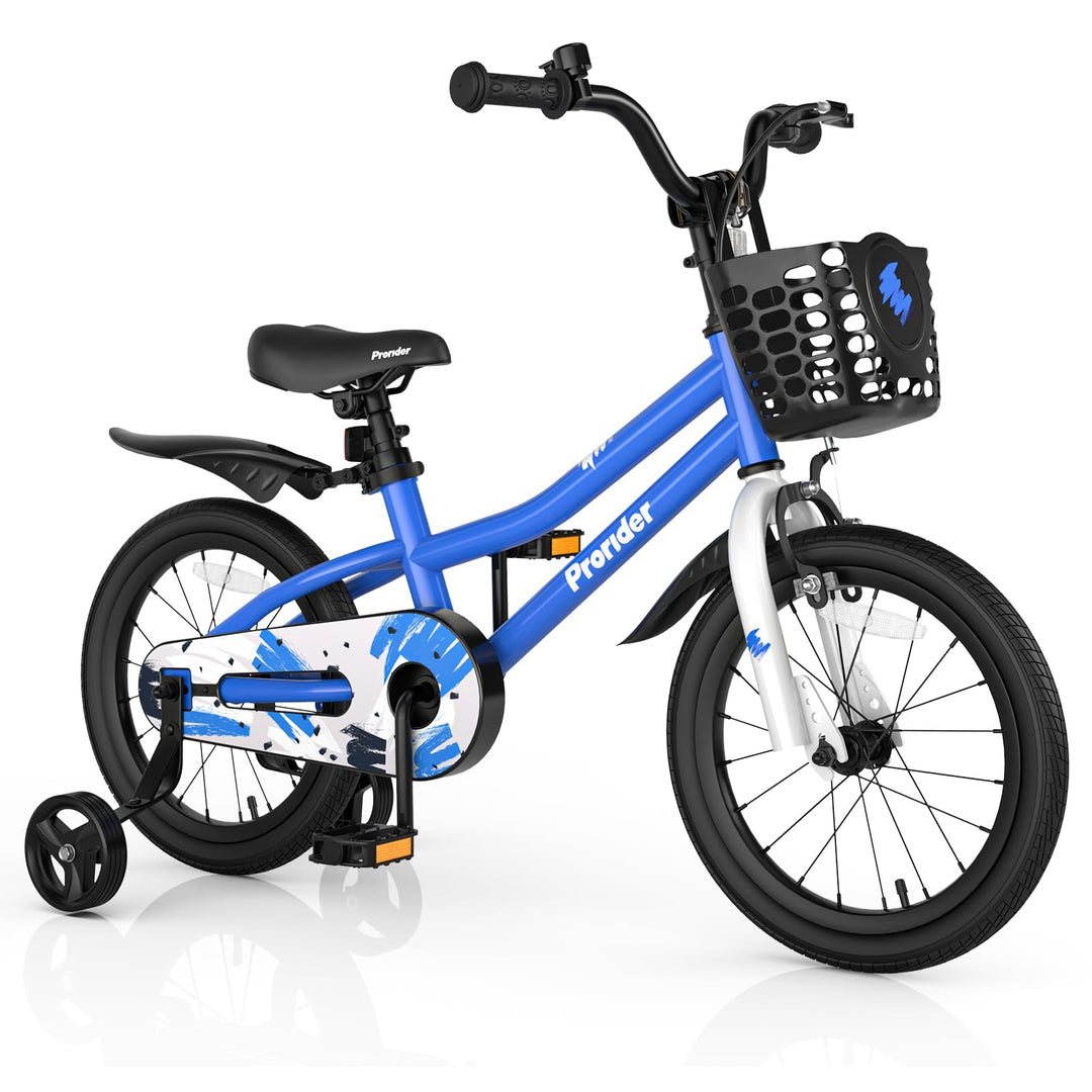 GYMAX 14”/16"/18" Kids Bike for 3-5/4-7/4-8 Years, Childrens Bicycle w/Removable Training Wheels