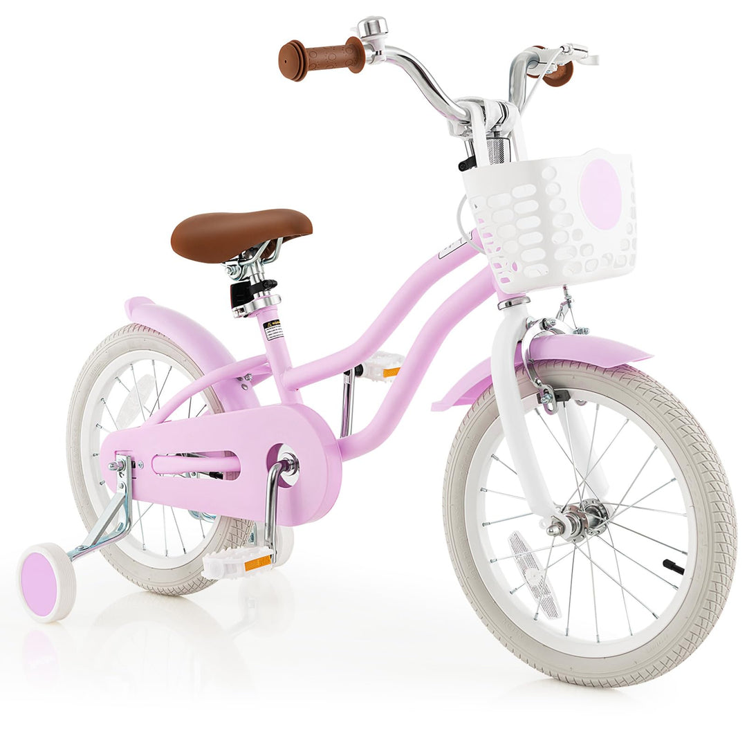 GYMAX Kids Bike for Boys & Girls Aged 3-8 Years, 14/16/18 Inches Children Bicycle w/Training Wheels
