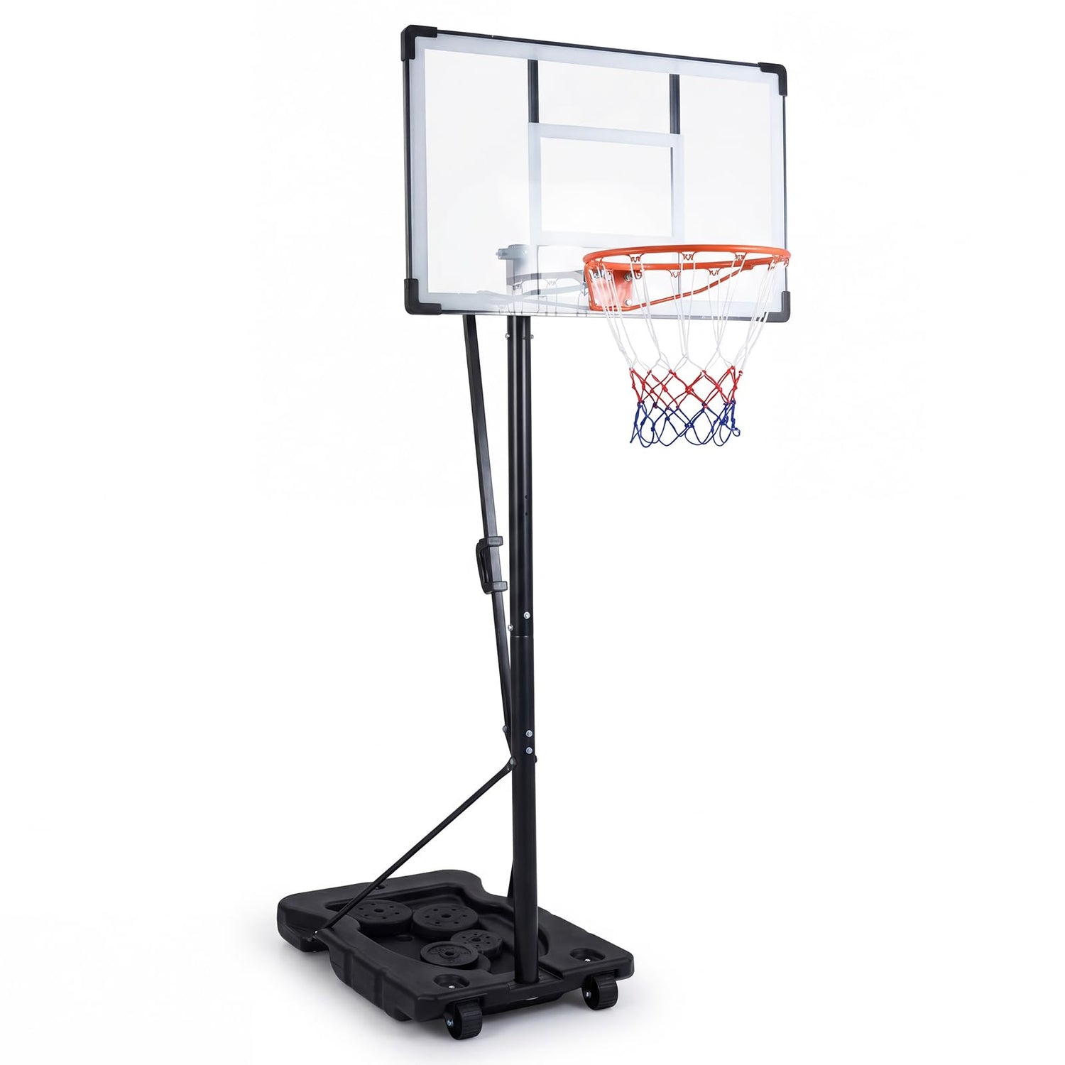 GYMAX Portable Basketball Hoop 5.6-10 Ft Adjustable Basketball Goal System