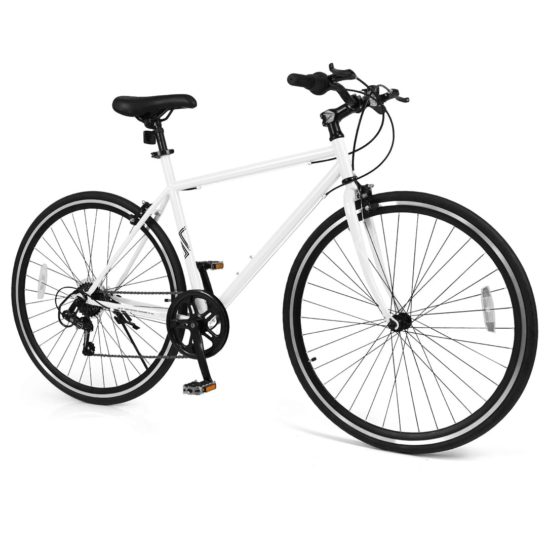 GYMAX 26 Inch Mountain Bike All-Terrain Rubber Wheels & Dual Brakes