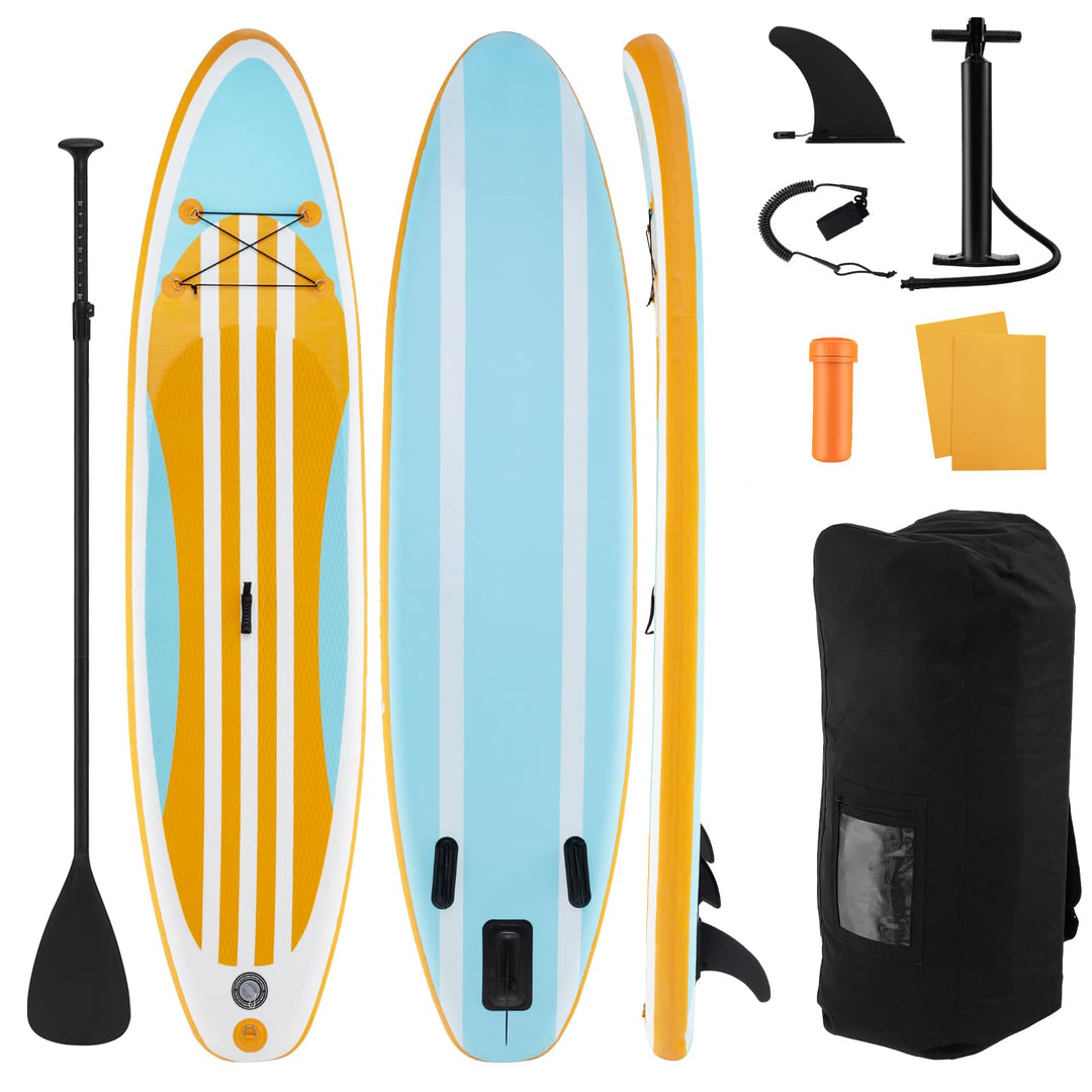 GYMAX Paddle Board, 9.8'/10'/11' x 6" Inflatable Stand Up Paddle Board with SUP Accessories