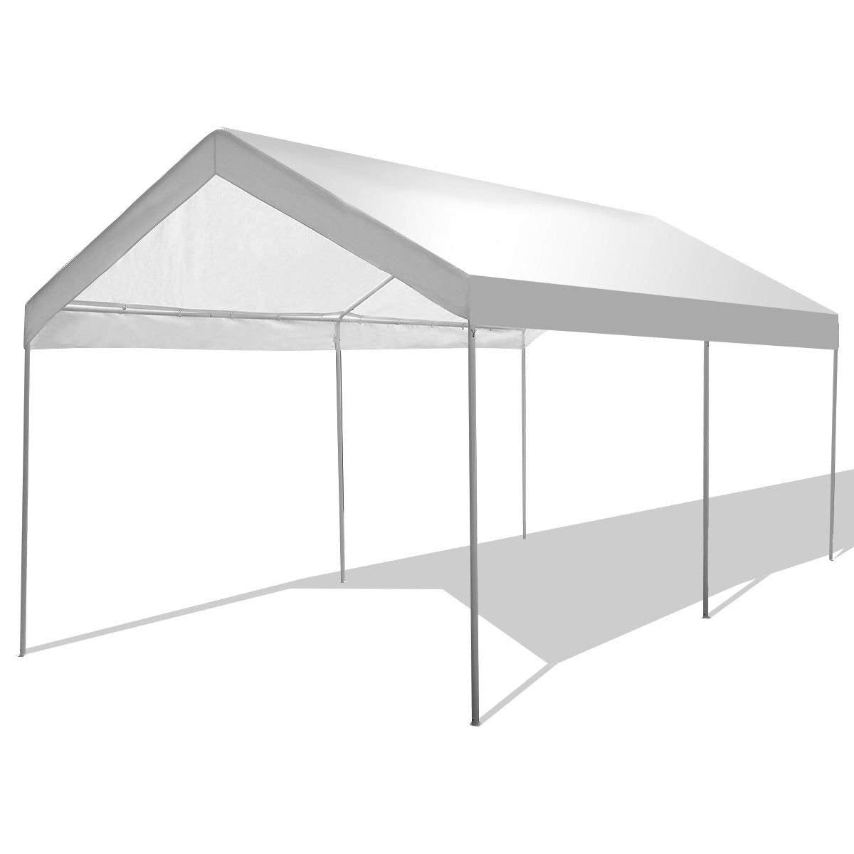 GYMAX Carport Car Canopy, 10’ x 20’ Heavy Duty Garage Shelter for Car Boat Parking, Waterproof Sun Proof Party Camping Tent