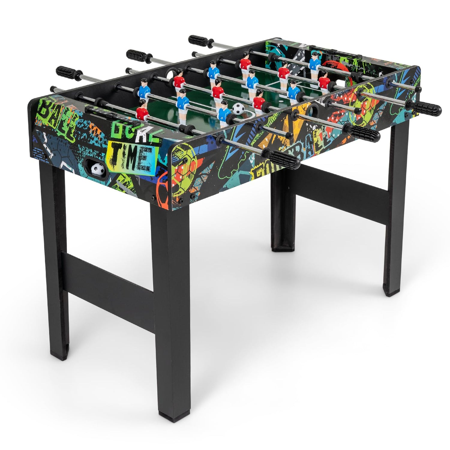 GYMAX Foosball Table 37 Inch Soccer Table Game with 2 Balls