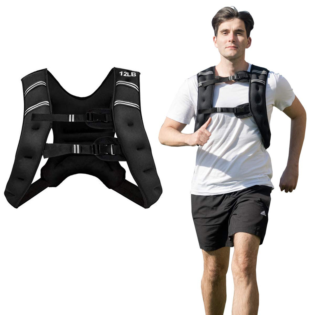 GYMAX 12lbs or 20lbs Adjustable Weight Vest for Men and Women