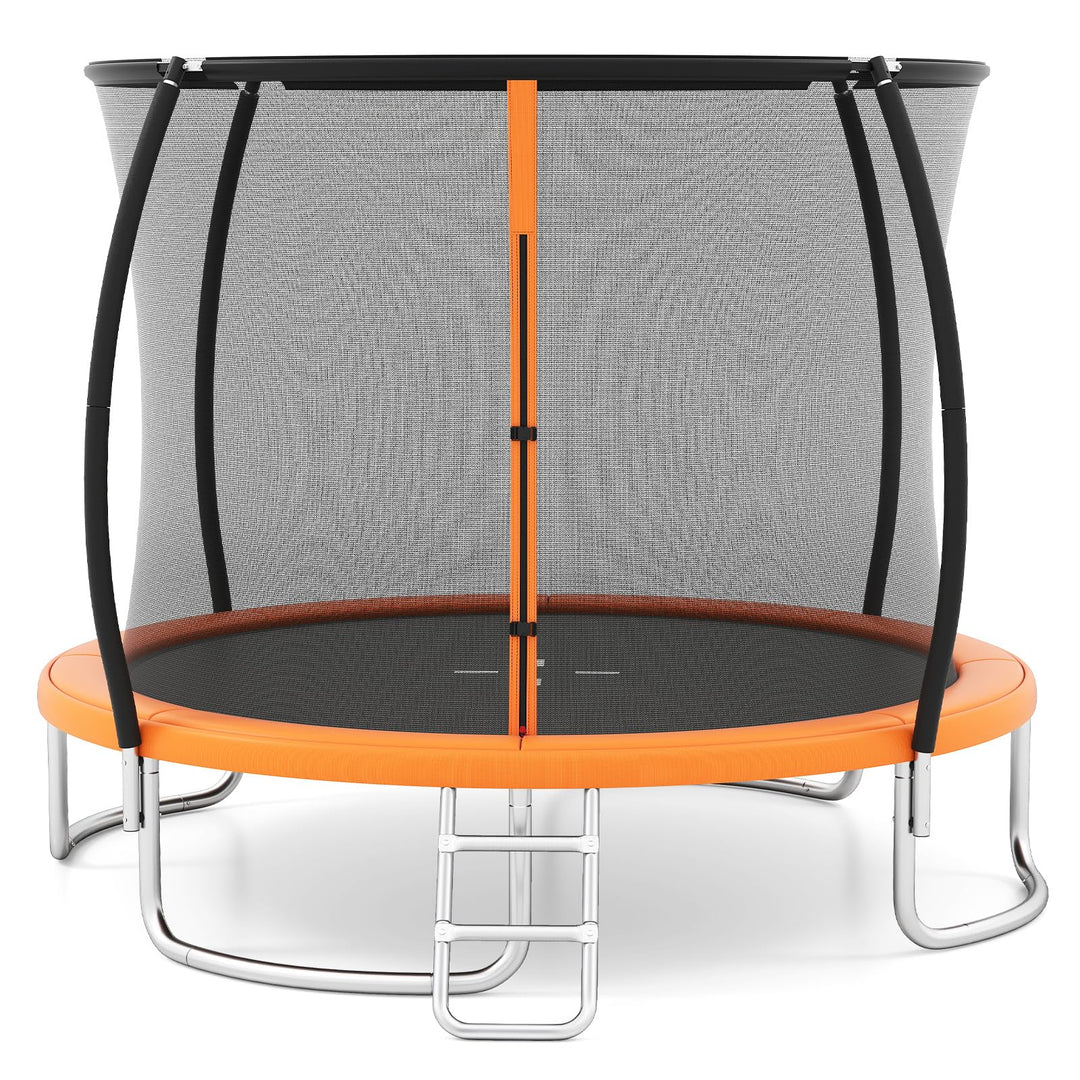 GYMAX Trampoline Outdoor 8FT 10FT 12FT ASTM Approved Trampolines