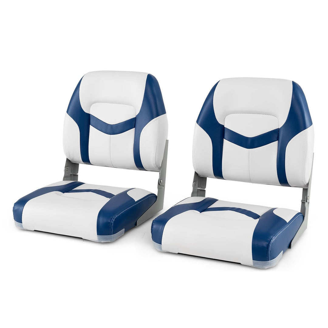 GYMAX Boat Seats Folding Low/High Back Boat Seats