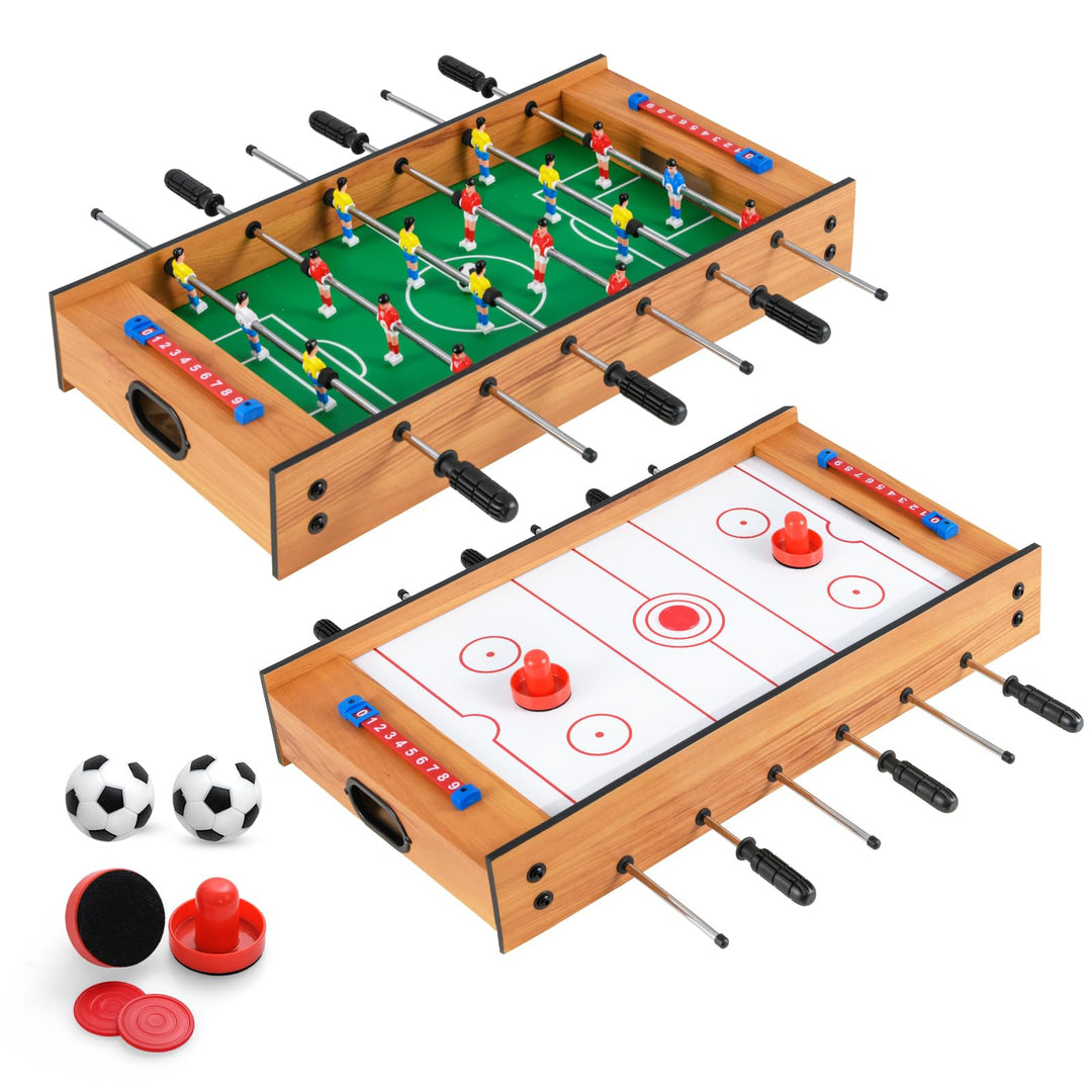 GYMAX 2 in 1 Multi Game Table Tabletop Foosball Table & Hockey