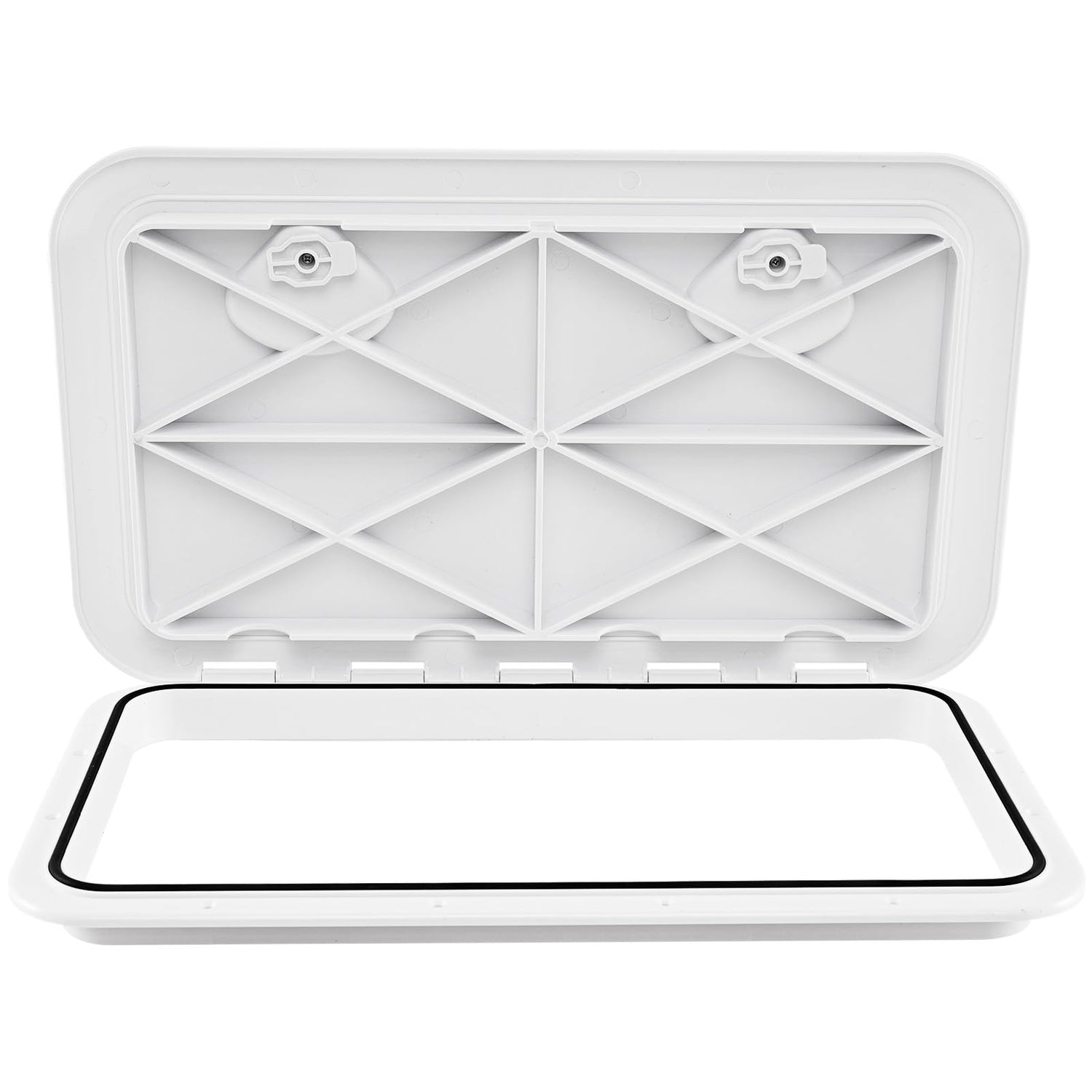 GYMAX Boat Hatch 24" x 14" Marine Deck Access Hatch & Lid with 180 Degree Lid Hinge