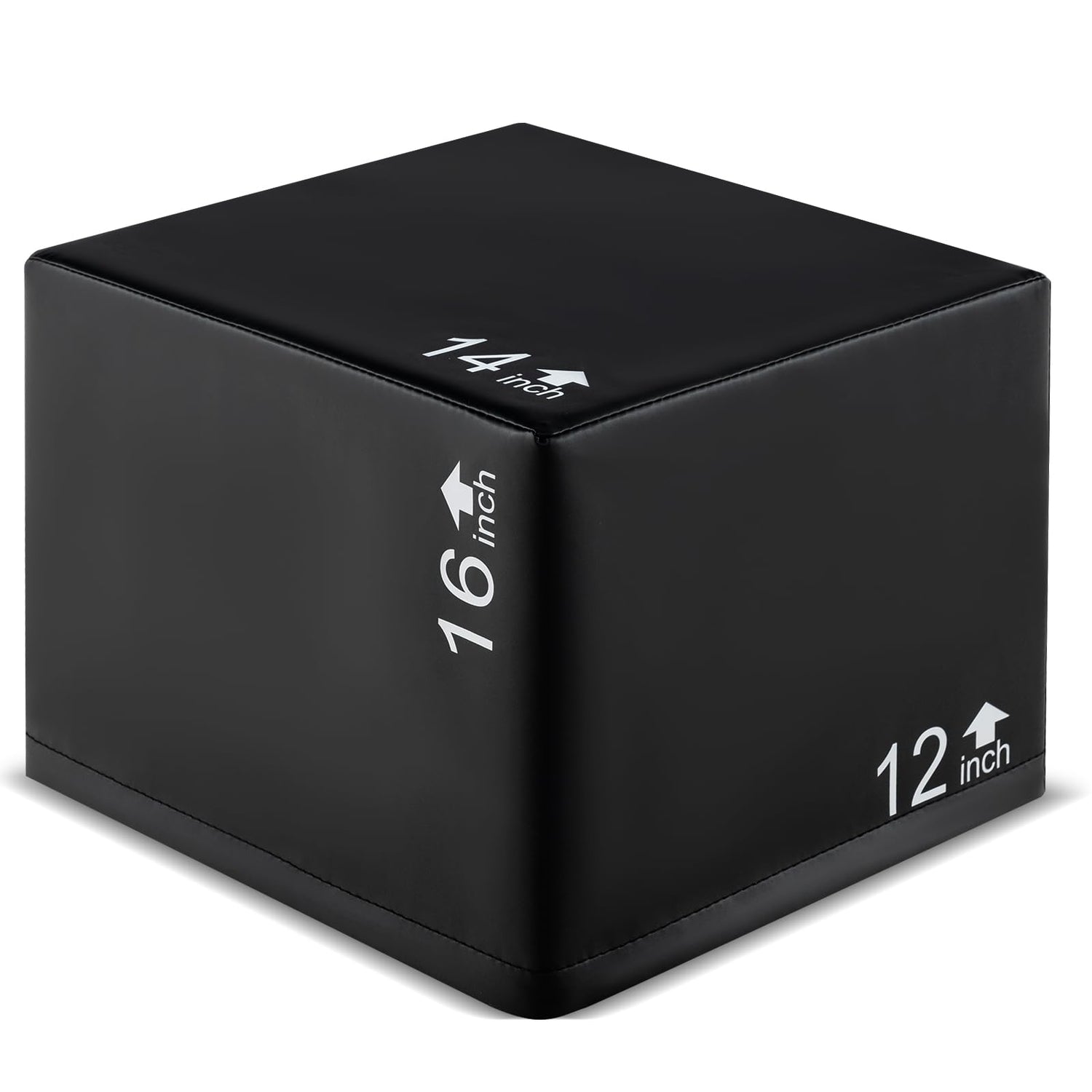 GYMAX Plyometric Jump Box 3 in 1 Plyo Jumping Training Box(16 x 14 x 12)