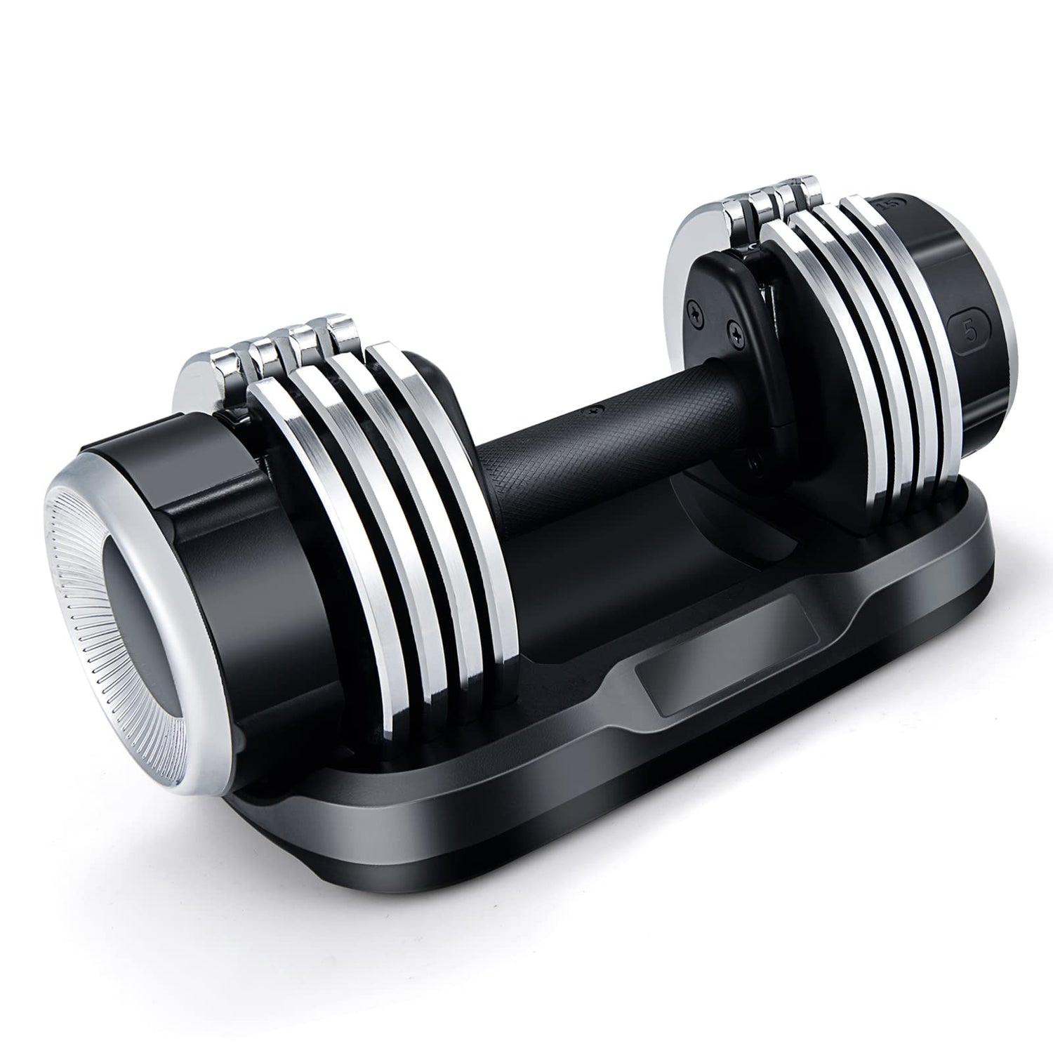 GYMAX Adjustable Dumbbell, 5-25LBS Single Dumbbell Set