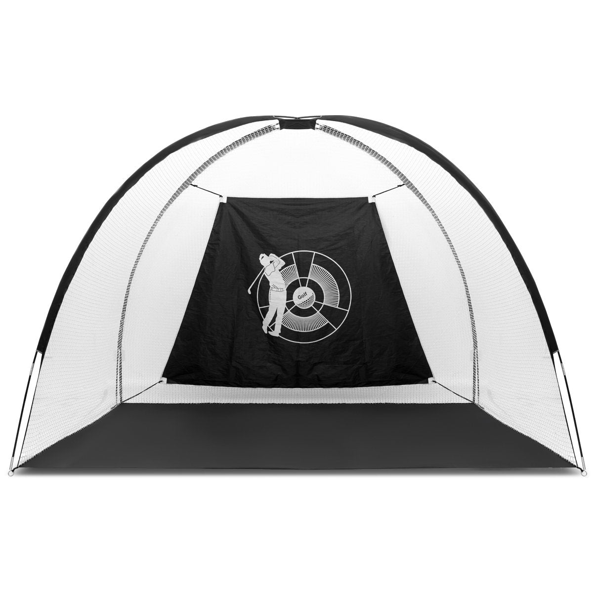 Gymax Golf Net, Golf Driving Hitting Net Portable Training Mat with Target Sheet