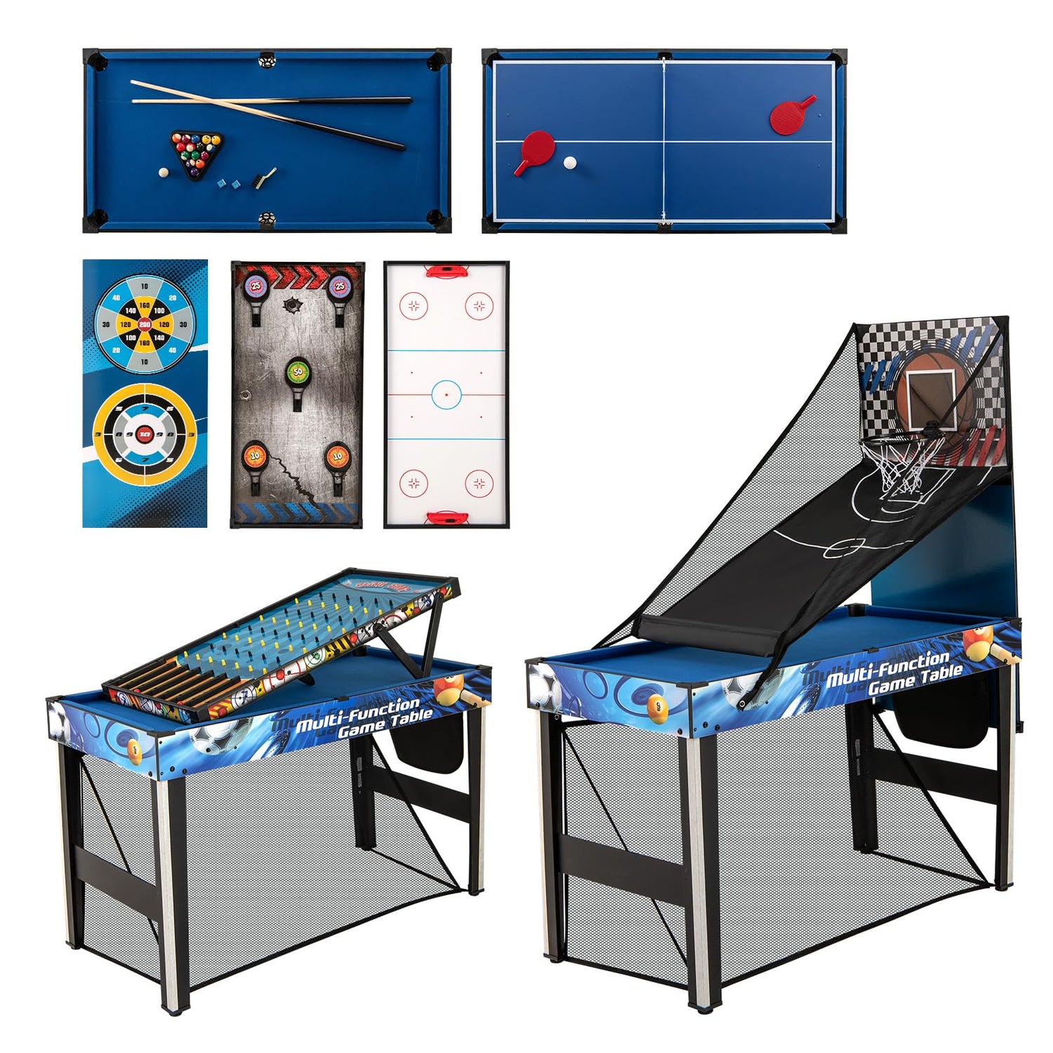 GYMAX Multi Game Table 10 in 1 Combo Game Table