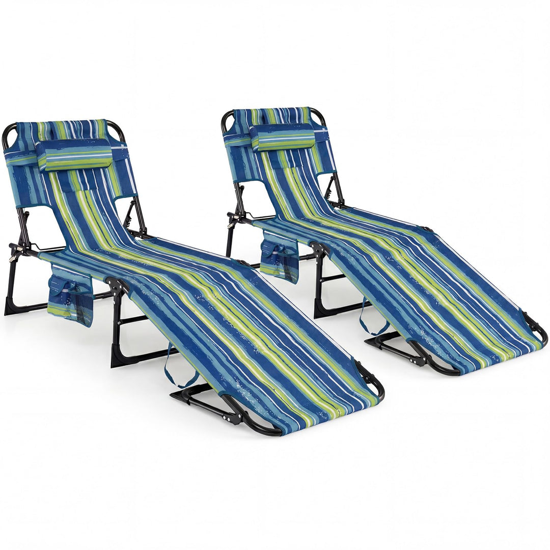 GYMAX Tanning Chair with Face Hole Sun Bathing Lounge Chairs（1/2）