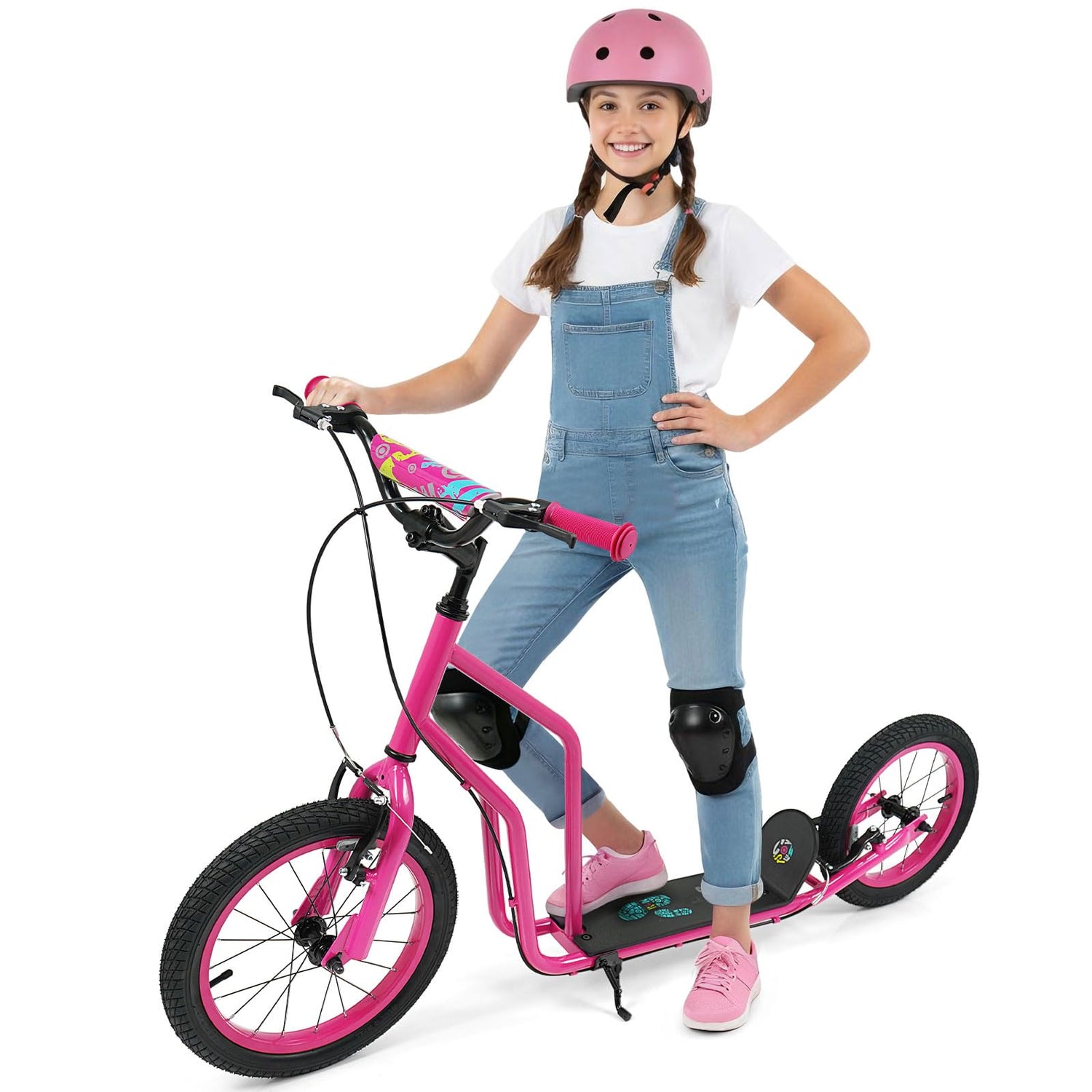 GYMAX Youth Scooter Height Adjustable Kick Scooters