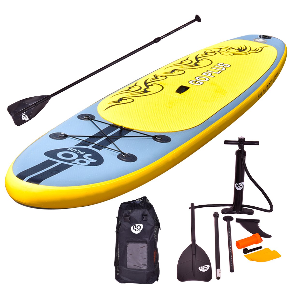 Gymax Paddle Board 6" Thick Inflatable Stand Up Surfboard SUP Board