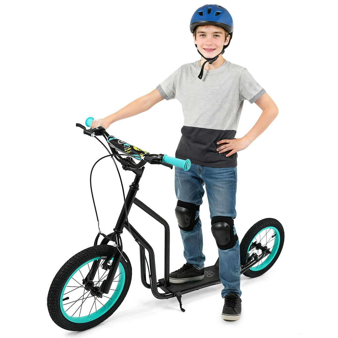 GYMAX Youth Scooter Height Adjustable Kick Scooters