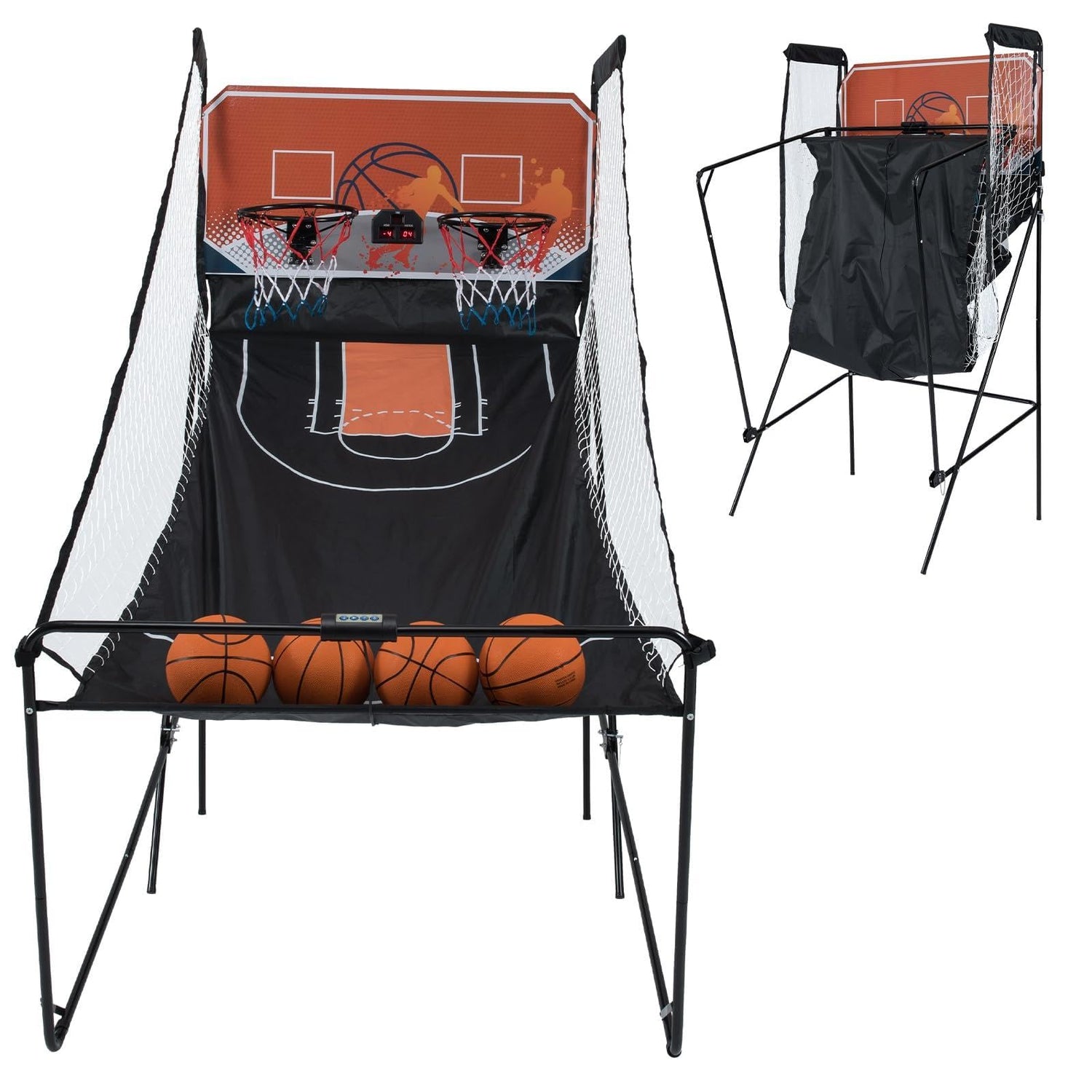 GYMAX Arcade Basketball Game Indoor Foldable