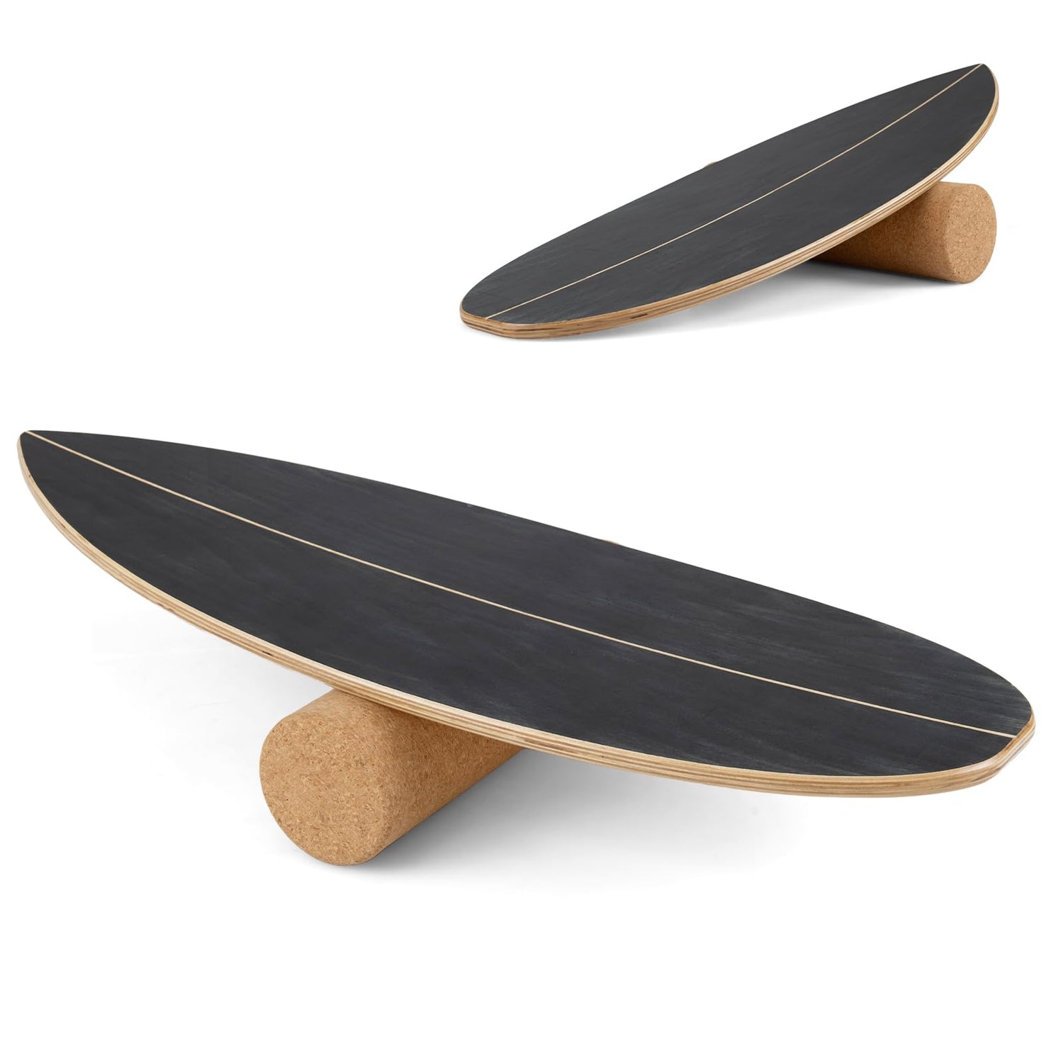 GYMAX Balance Board for Adults Wooden Exercise Balancing Stability Trainer for Improve Balance