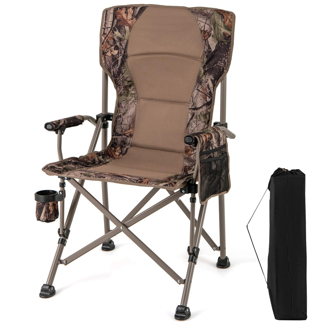 GYMAX Folding Hunting Chair Portable Camping Chair 400LBS