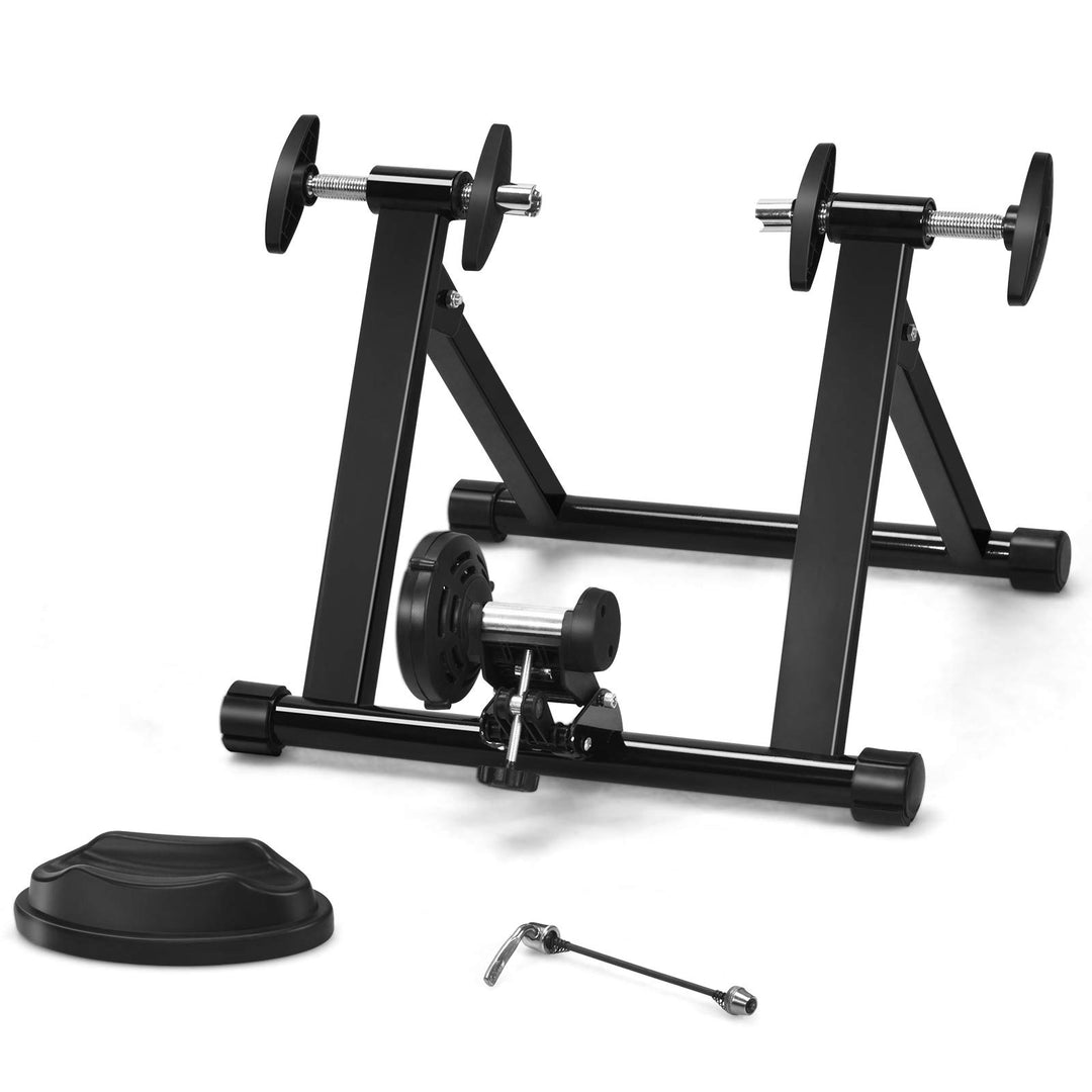 Folding Stationary Bicycle Stand for Indoor Riding Exercise with Dual-Lock System