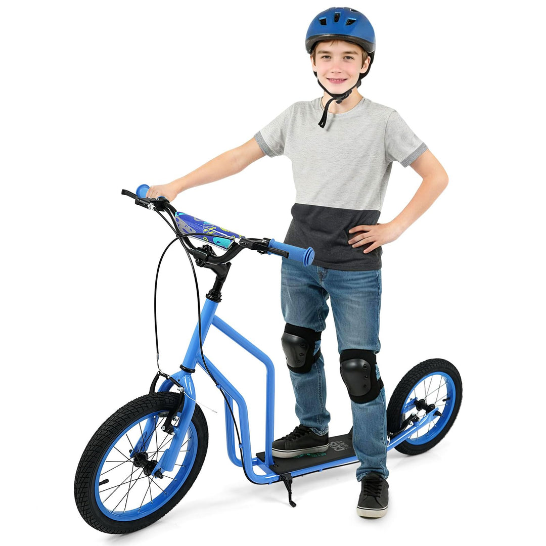 GYMAX Youth Scooter Height Adjustable Kick Scooters