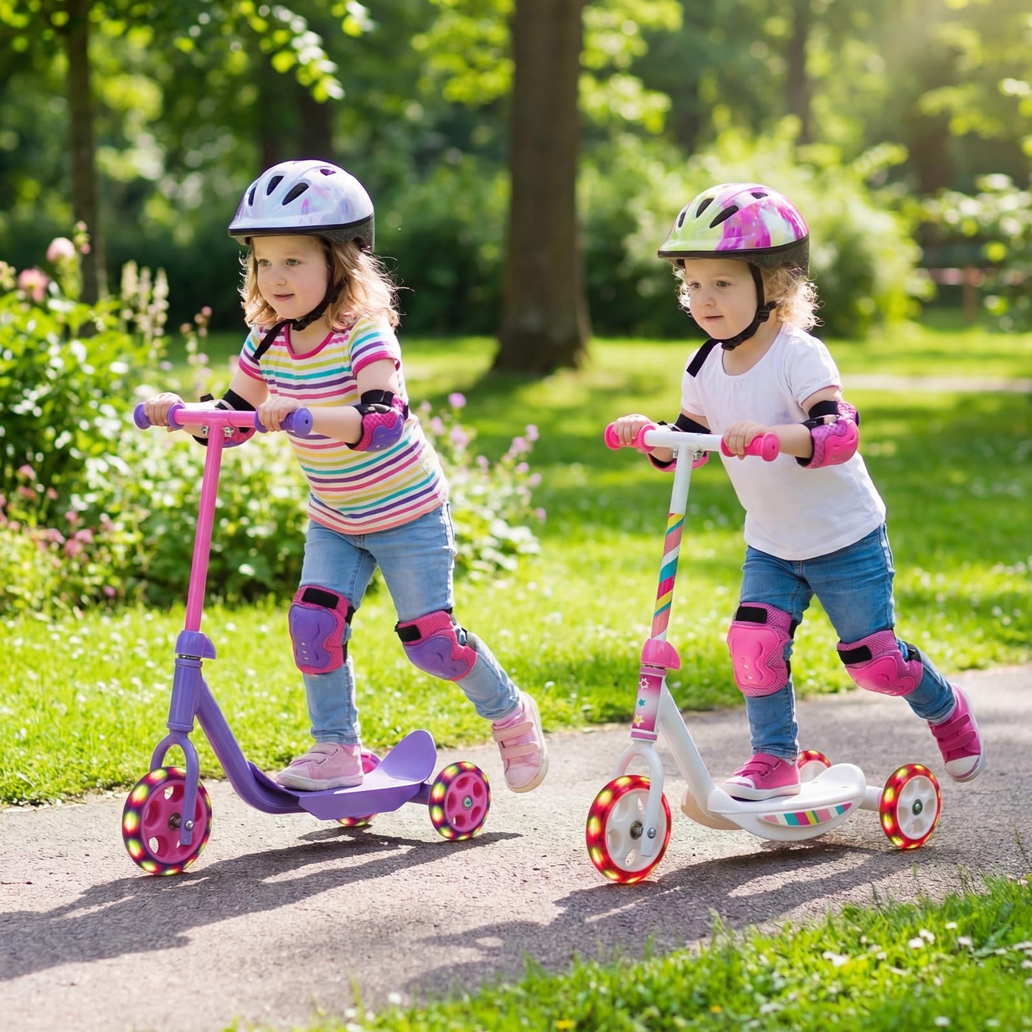 GYMAX Kick Scooter for Kids 2+ Toddlers Folding Scooter