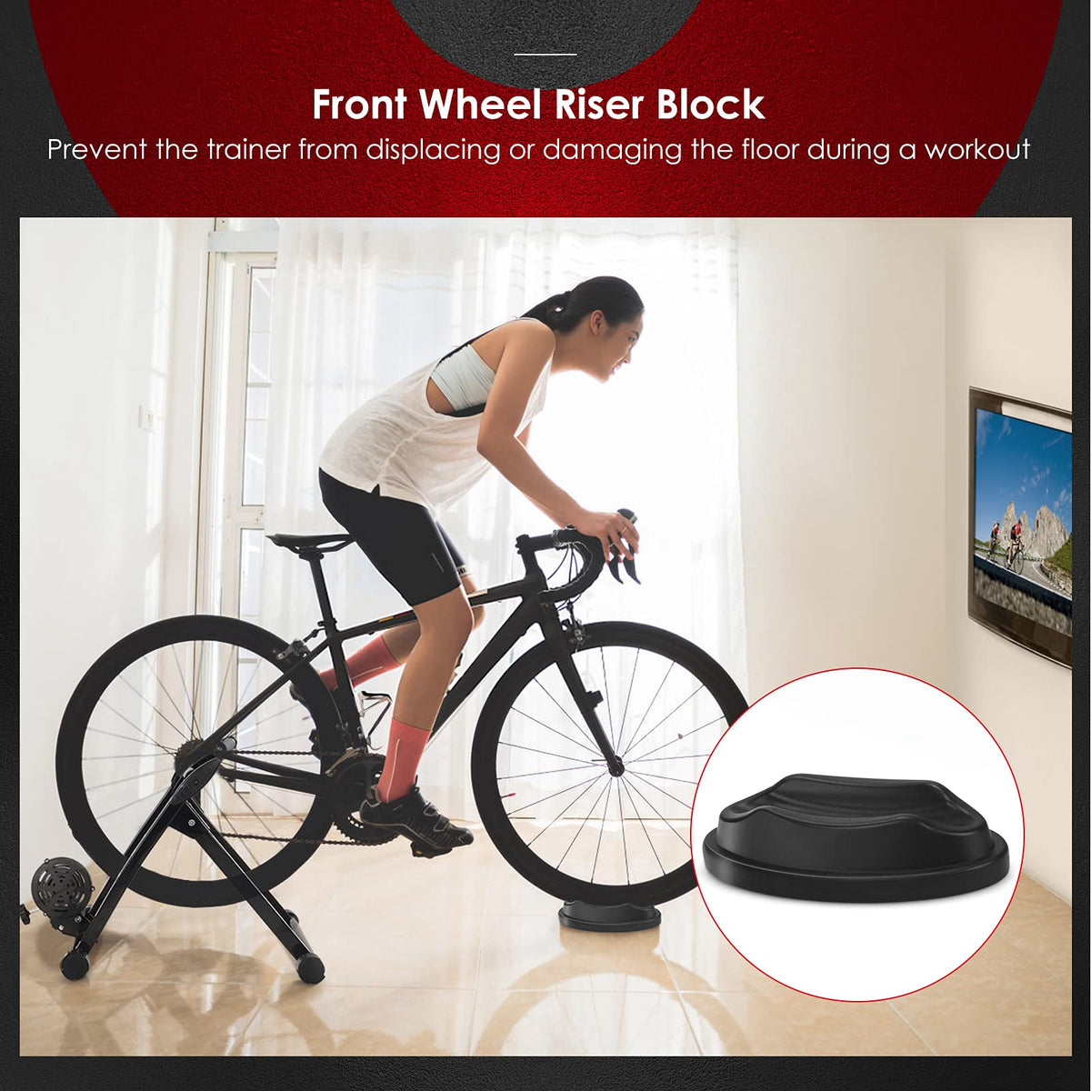 Folding Stationary Bicycle Stand for Indoor Riding Exercise with Dual-Lock System