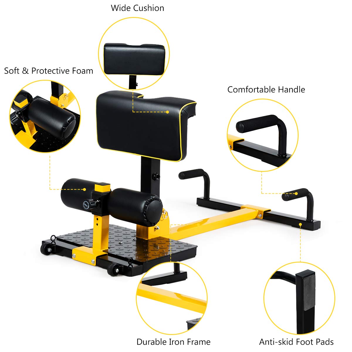 8-in-1 Workout Machine with Adjustable Height & Protective Foam