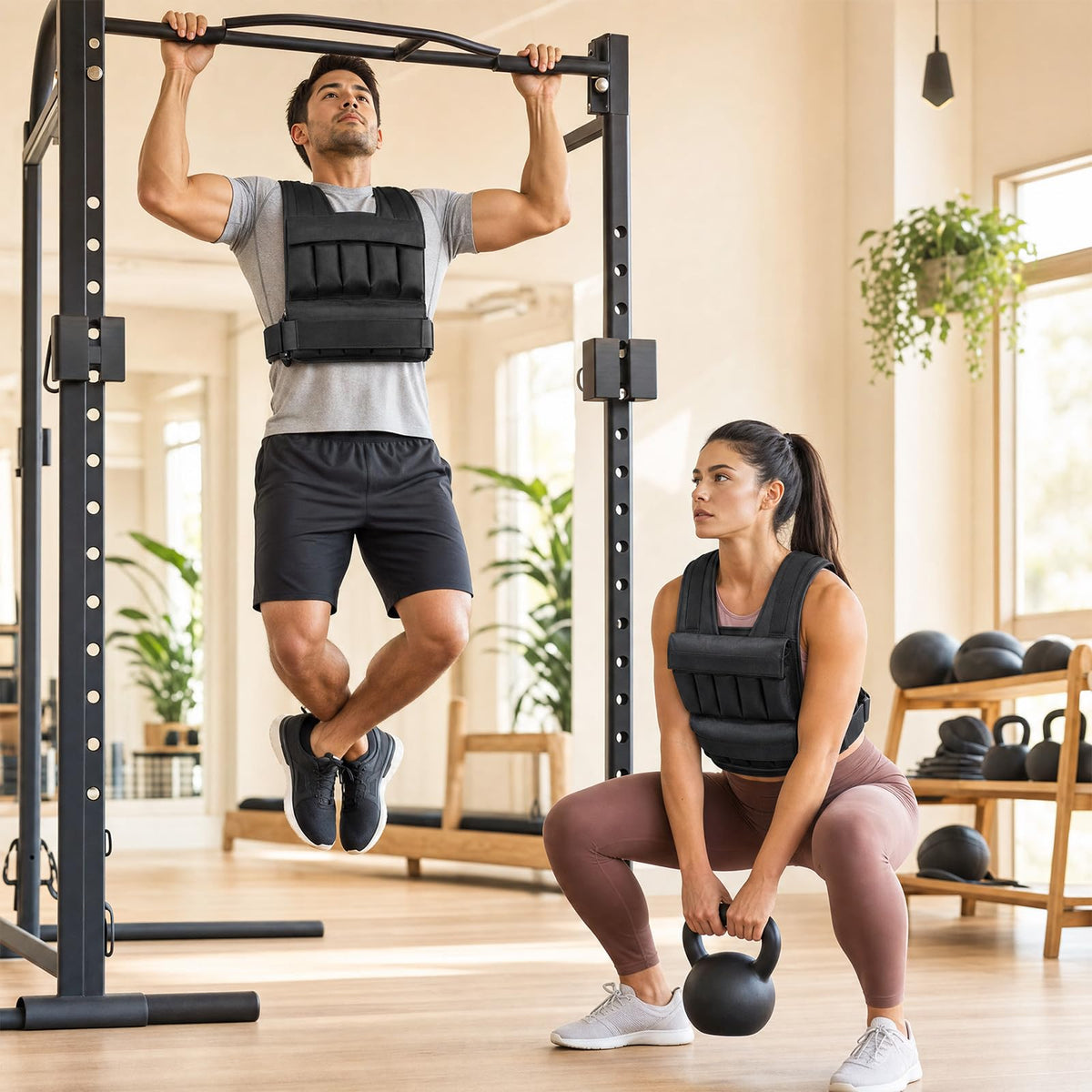GYMAX Adjustable Weighted Vest for Men Women 40lb/42lb/63lb Weight