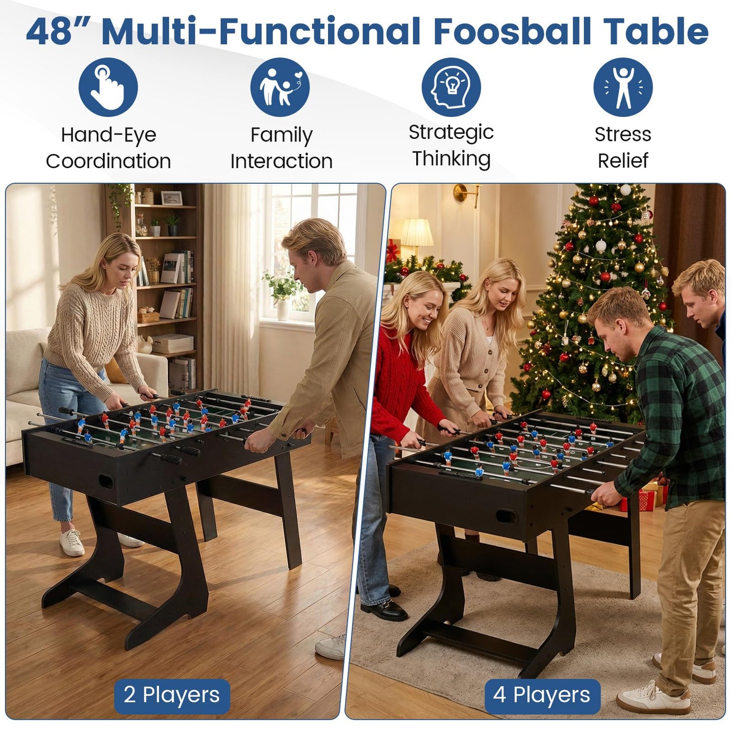 GYMAX Folding Foosball Table