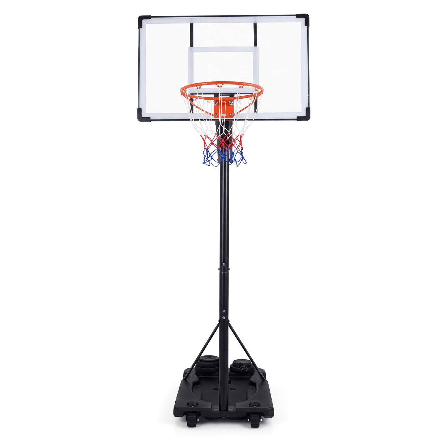GYMAX Portable Basketball Hoop 5.6-10 Ft Adjustable Basketball Goal System