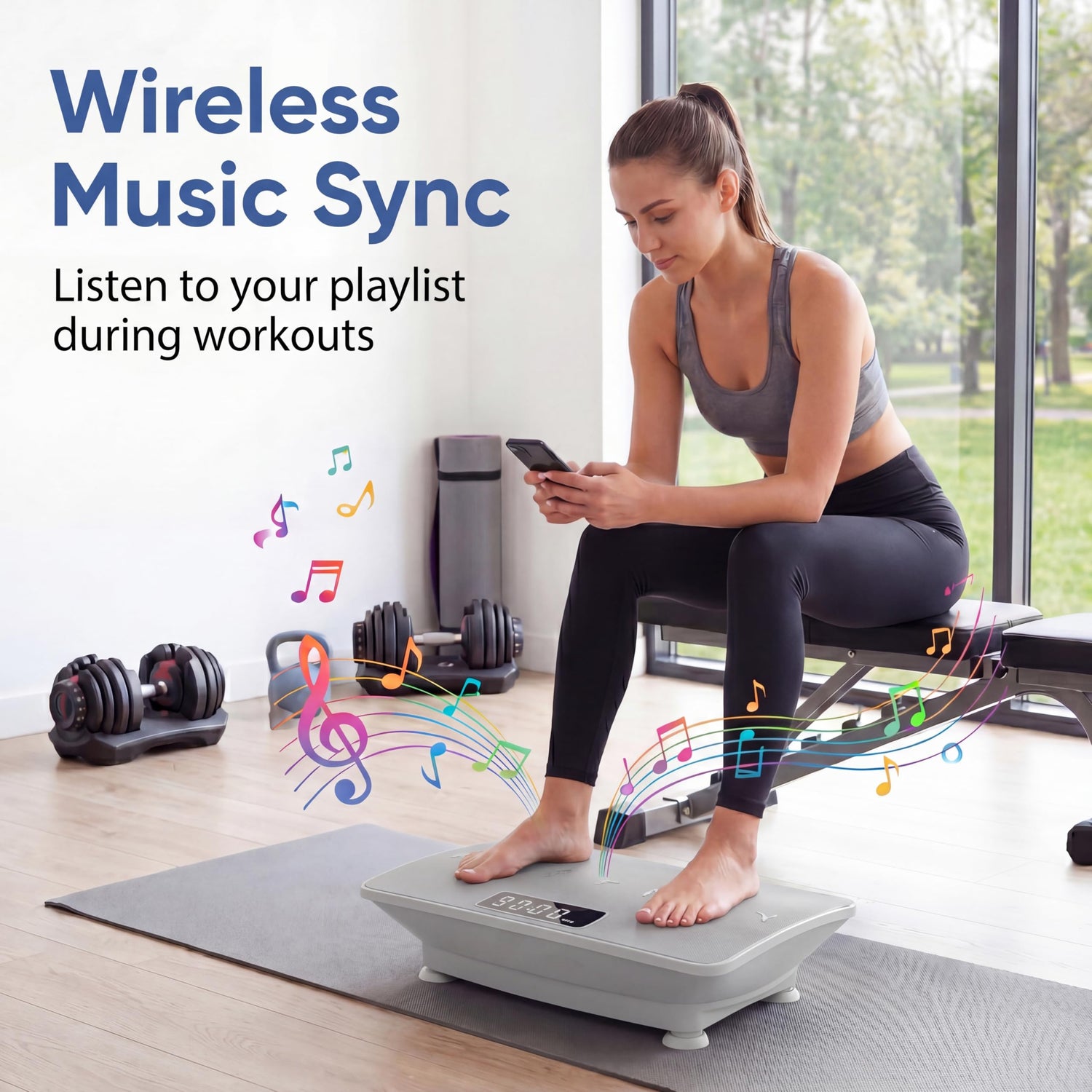 GYMAX Vibration Plate Exercise Machine with Auto Start Design