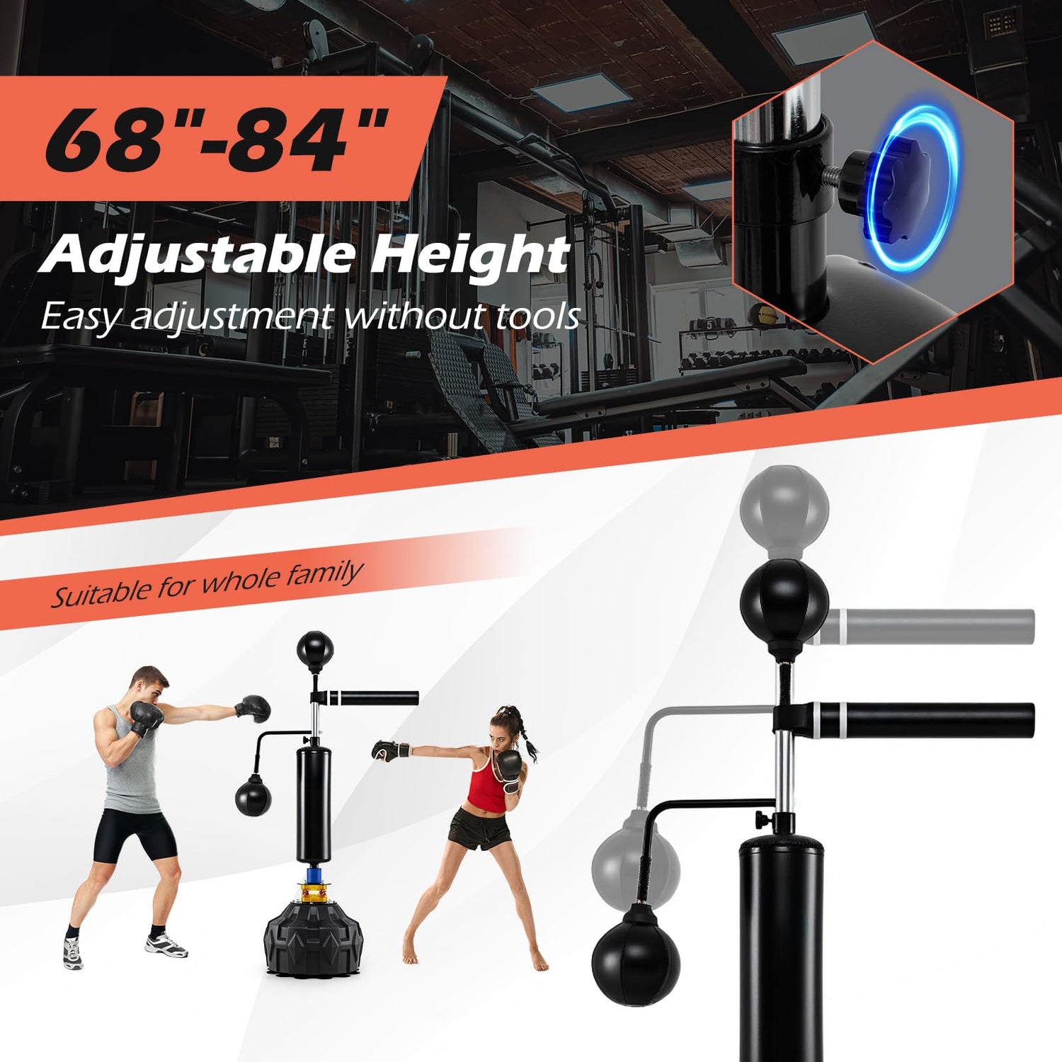 GYMAX Punching Bag, Freestanding Boxing Bag Trainer