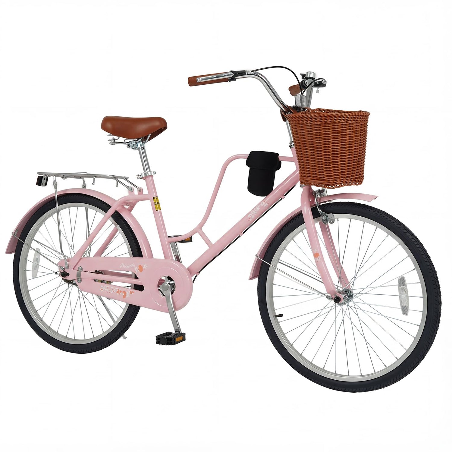GYMAX Beach Cruiser Bike Adjustable Seat & Handlebar