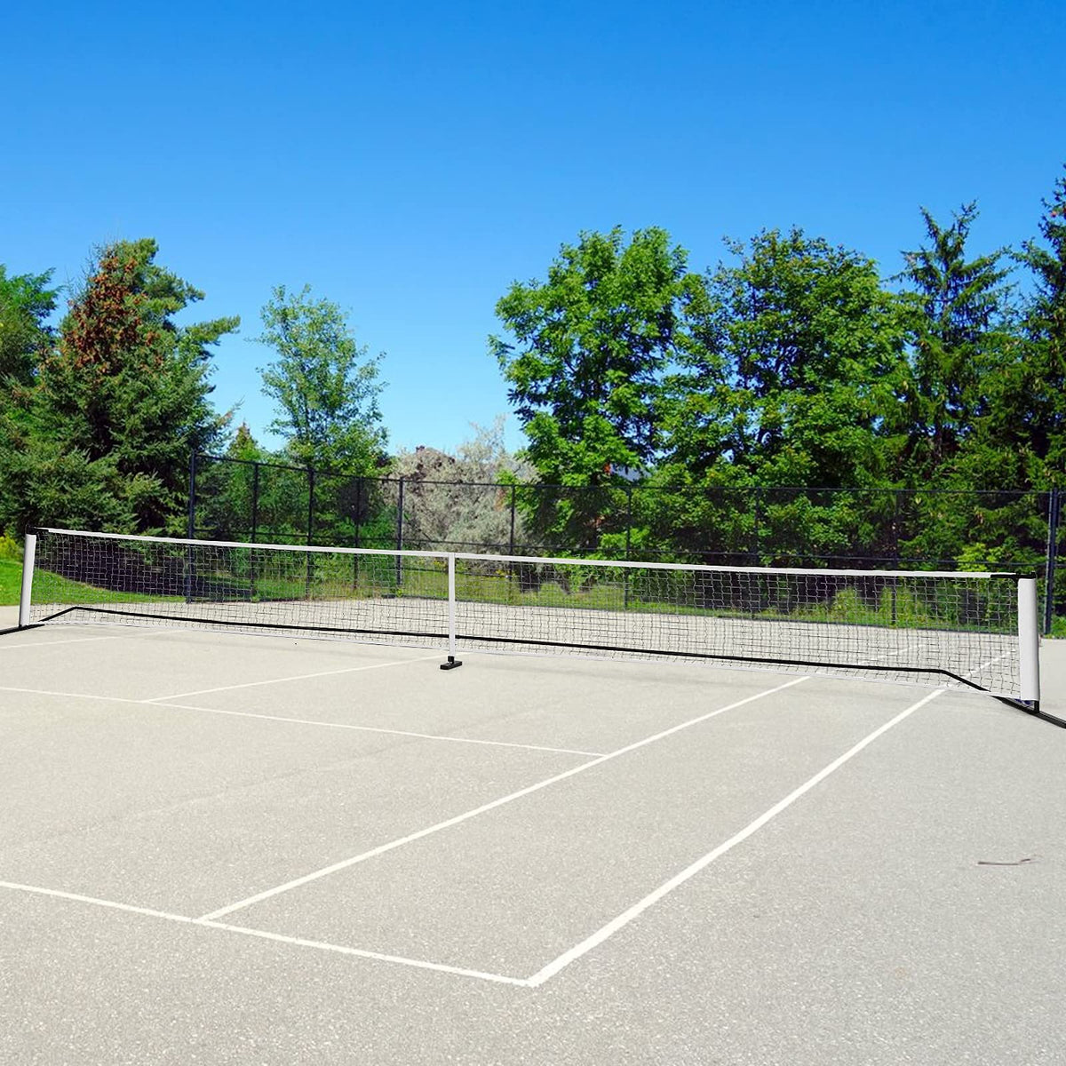 GYMAX 22 Feet Standard Tournament Net with Steady Steel Frame